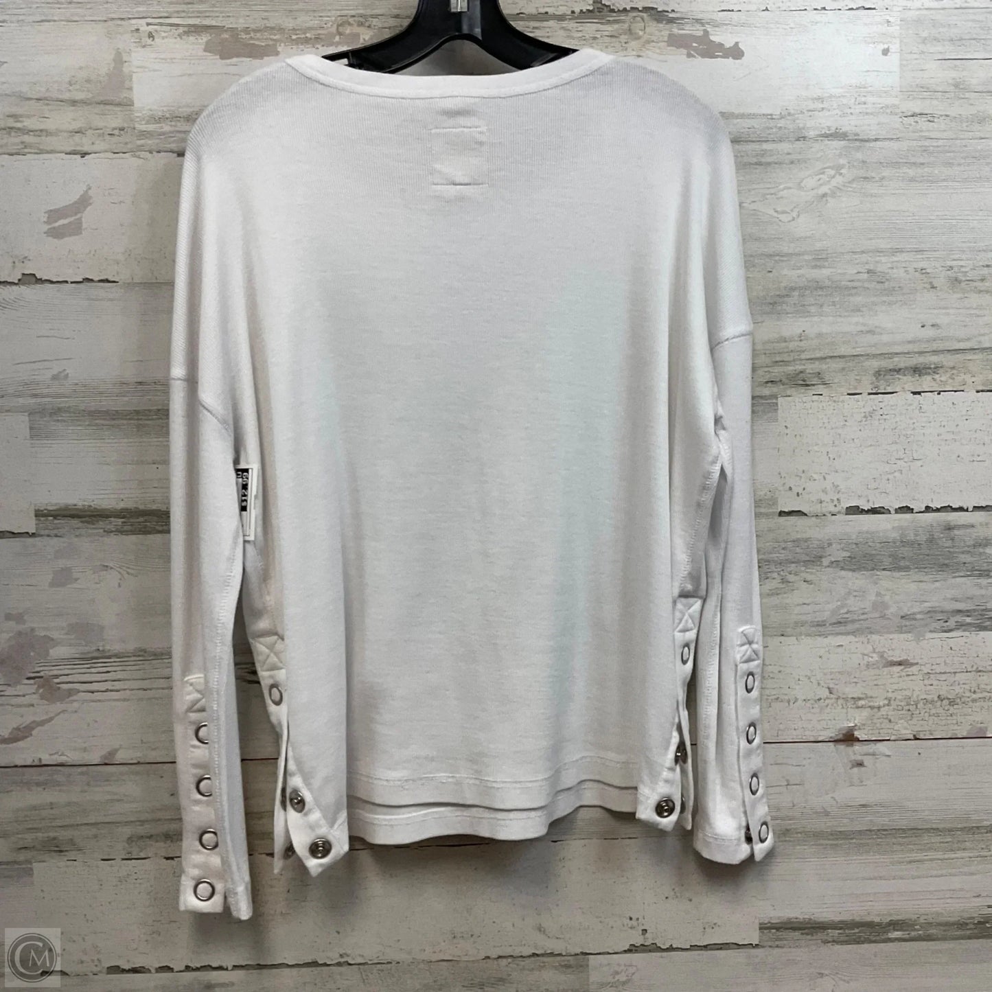 Top Long Sleeve By Chaser In White, Size: S