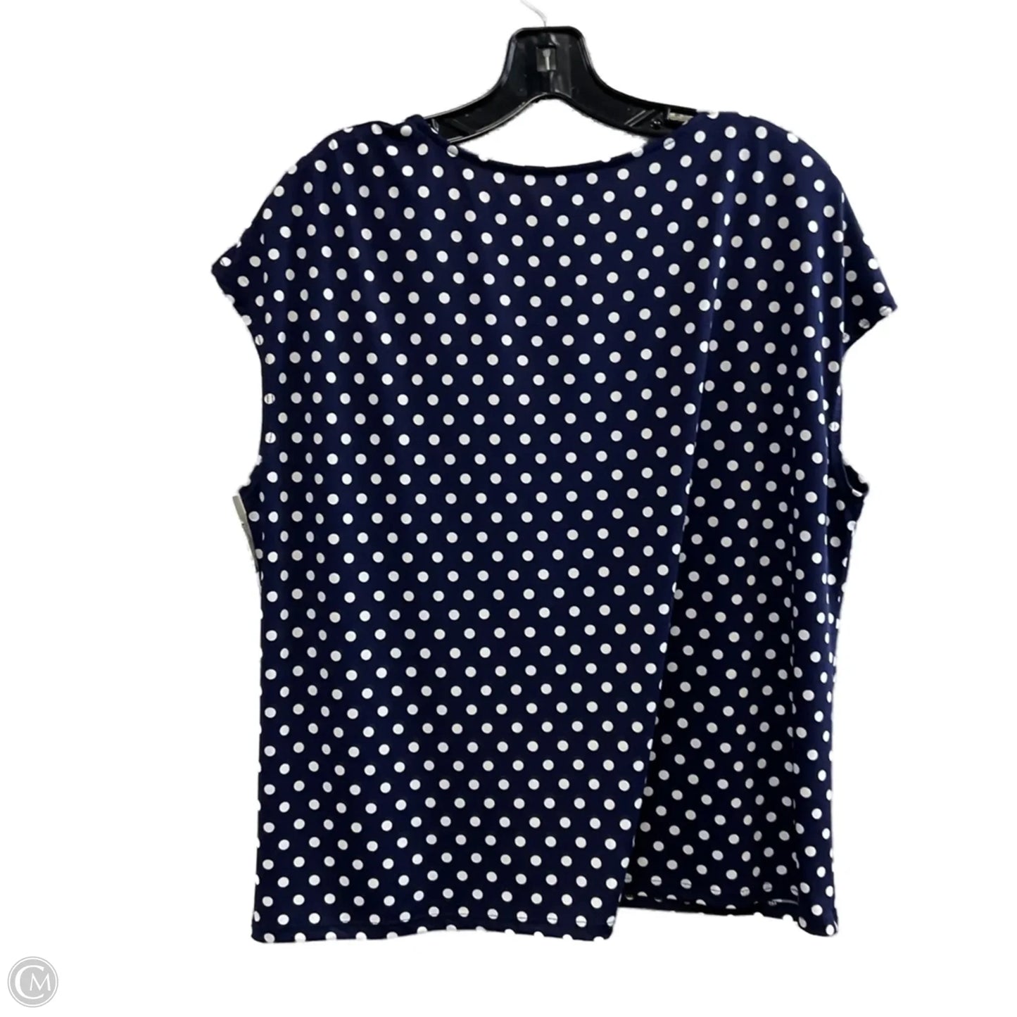 Top Short Sleeve By Halogen In Blue, Size: 1x
