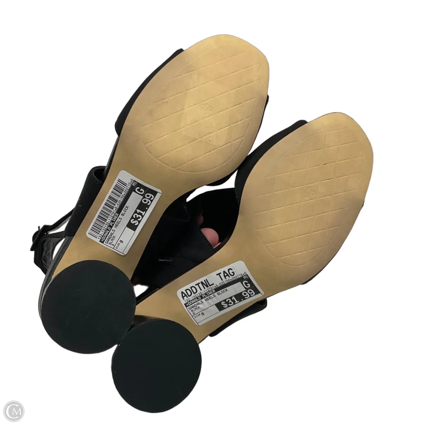 Sandals Heels Block By Donald Pliner In Black, Size: 9