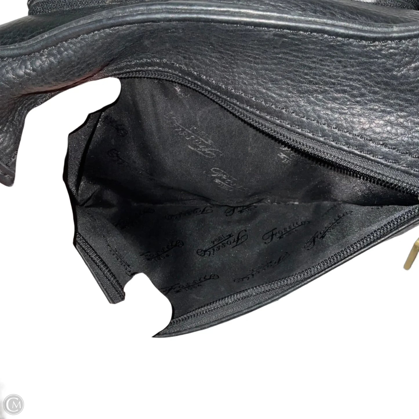 Crossbody Leather By Fossil, Size: Medium