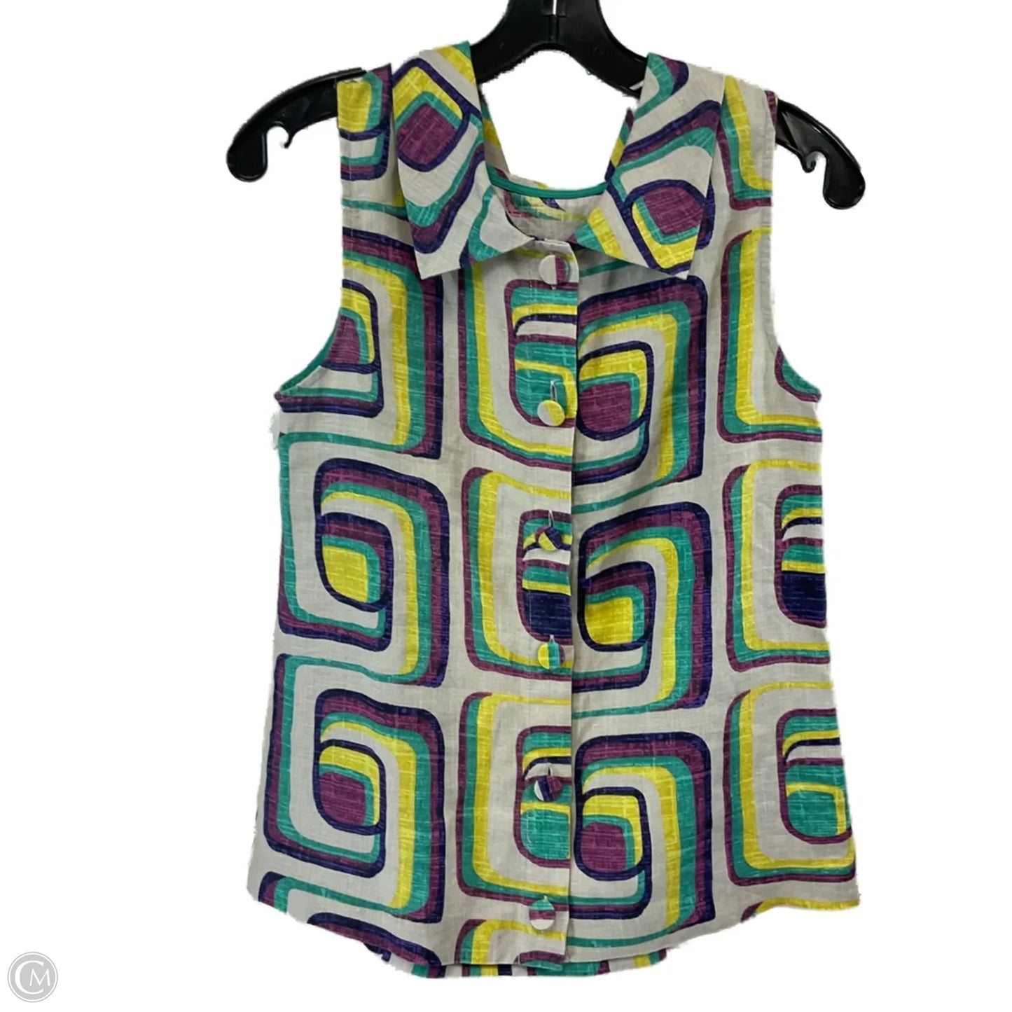 Blouse Sleeveless By Boden In Grey & Purple, Size: Xs