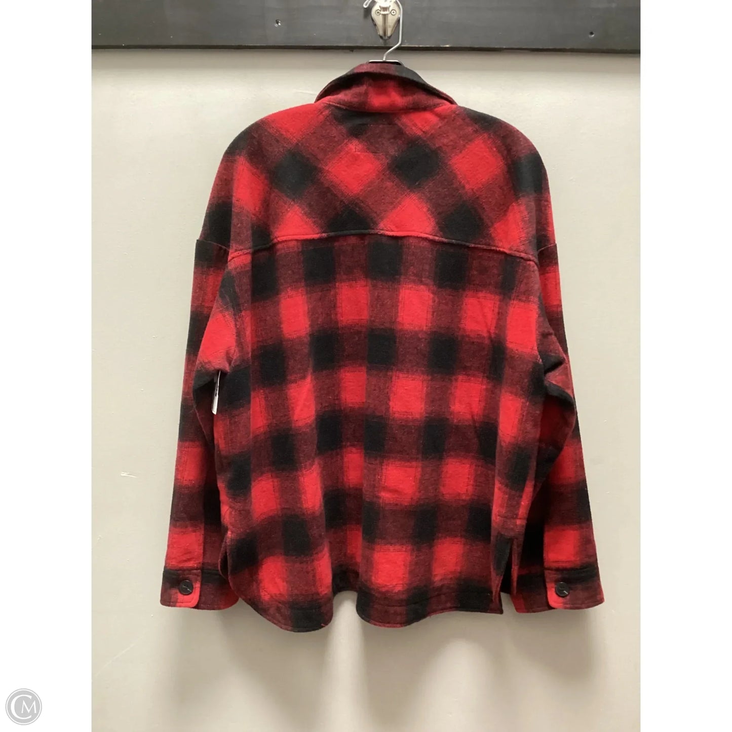 Jacket Shirt By Velvet Heart In Red, Size: L