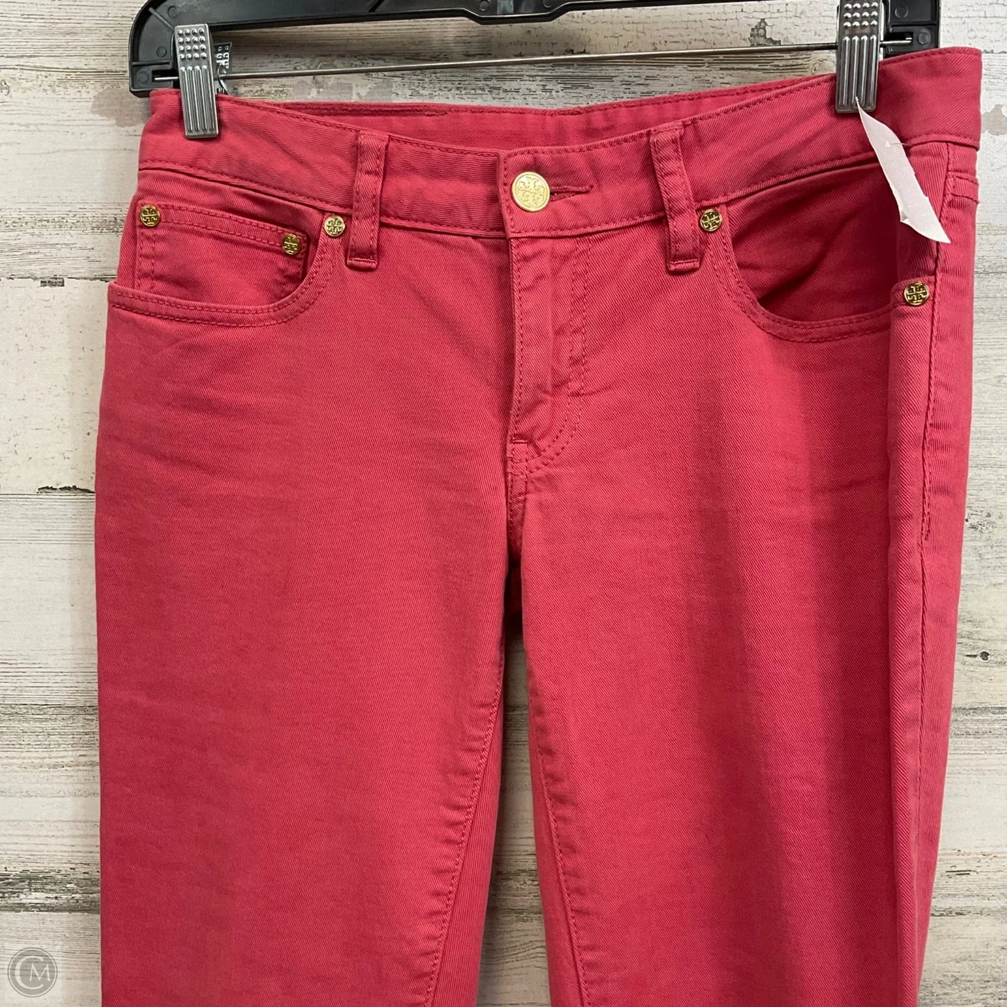 Jeans Designer By Tory Burch In Pink, Size: 2