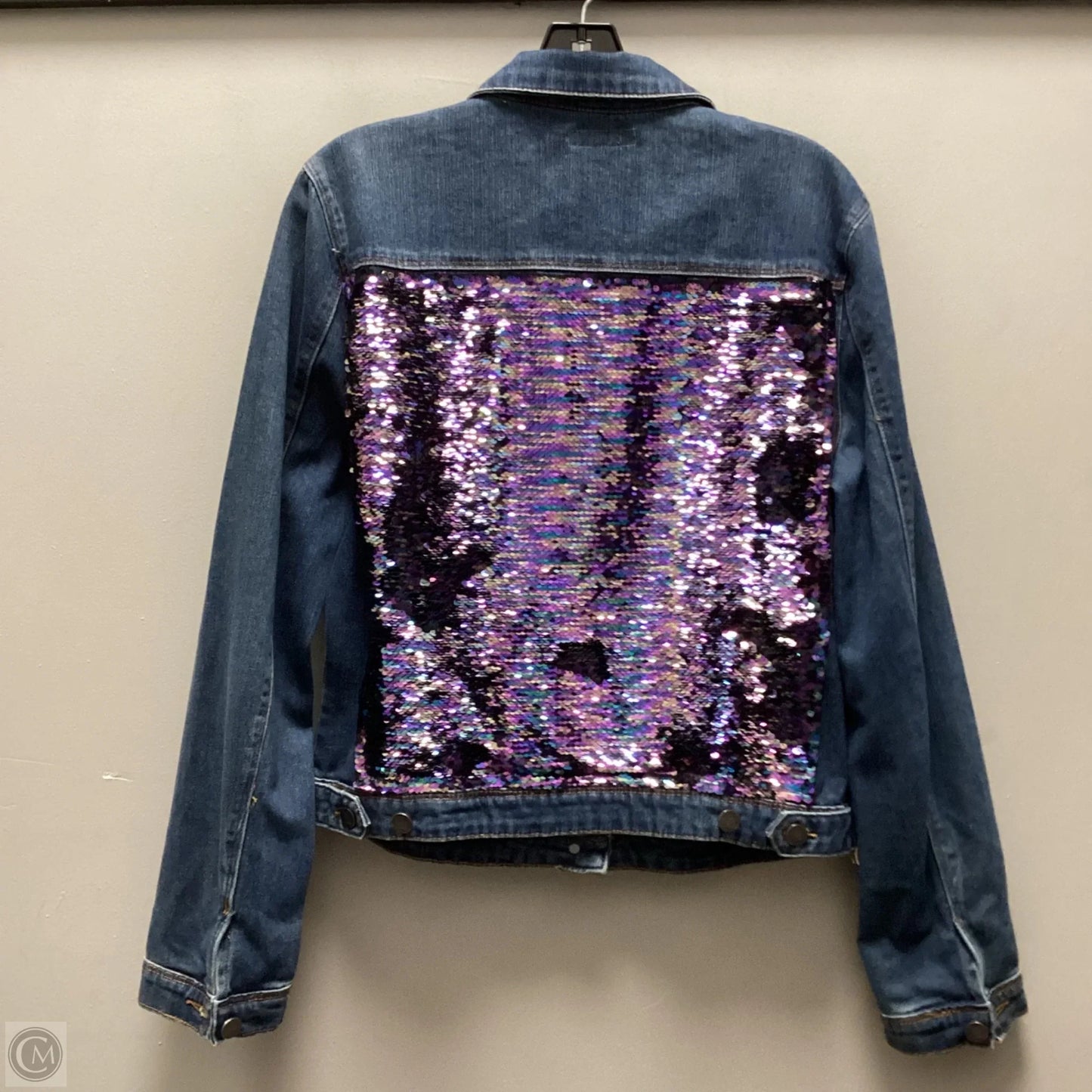 Jacket Denim By Htrailz In Blue Denim, Size: L