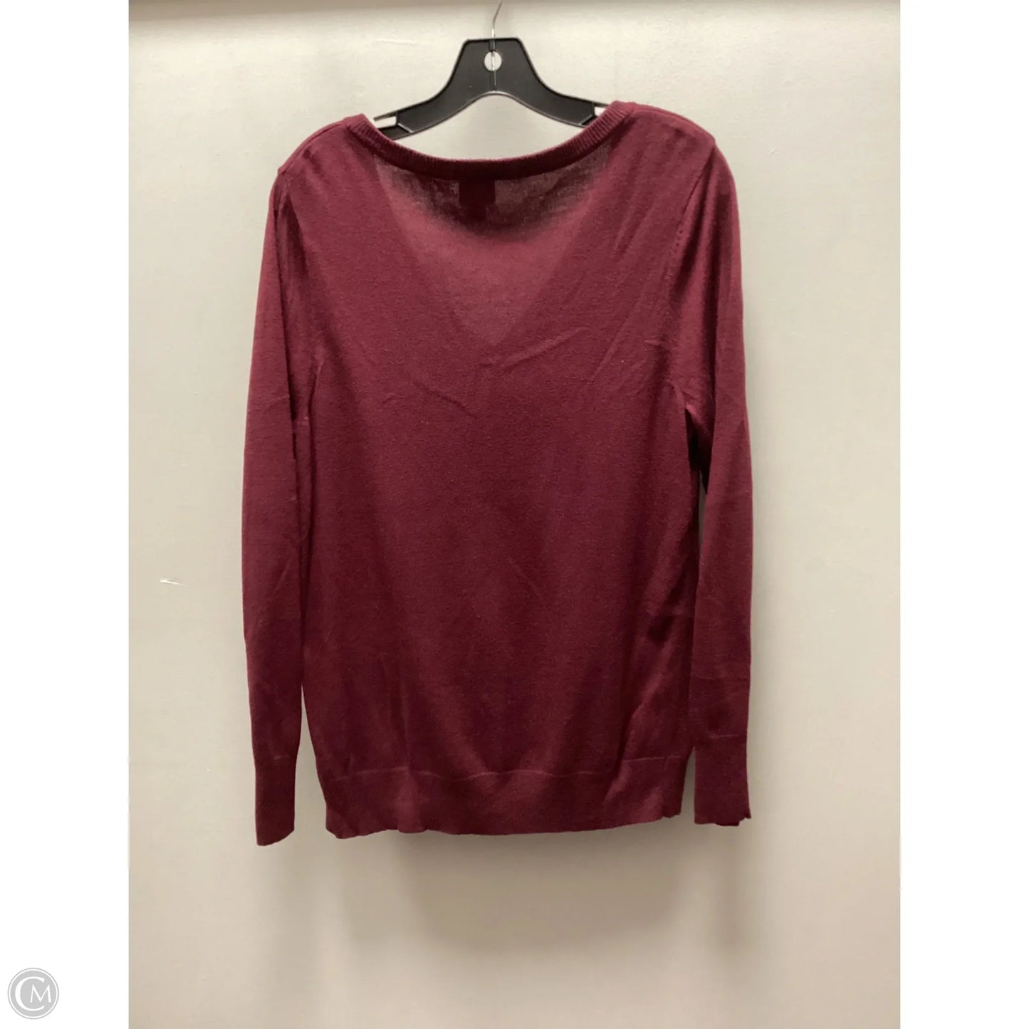Top Long Sleeve By A New Day In Maroon, Size: Xl