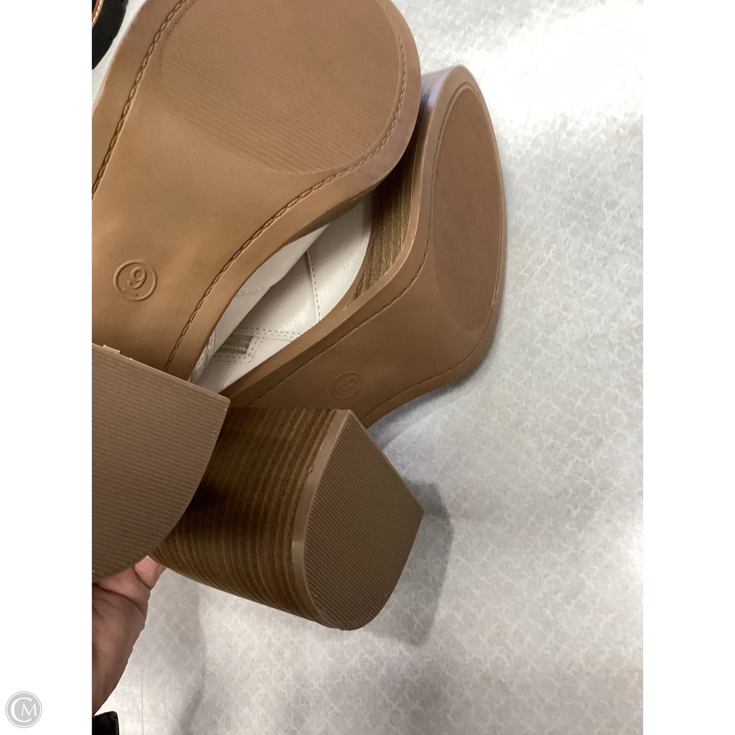 Boots Ankle Heels By Universal Thread In Cream, Size: 9