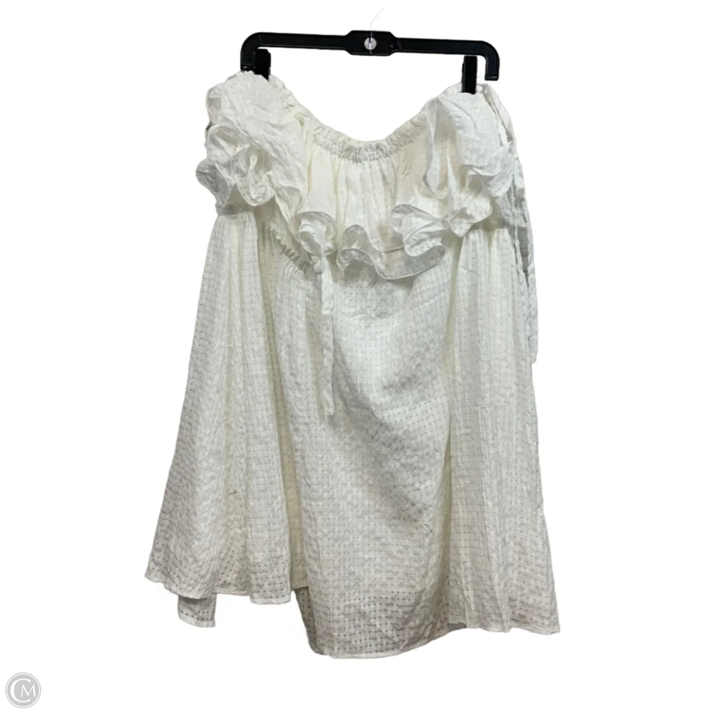 Blouse Sleeveless By Davi & Dani In White, Size: 3x