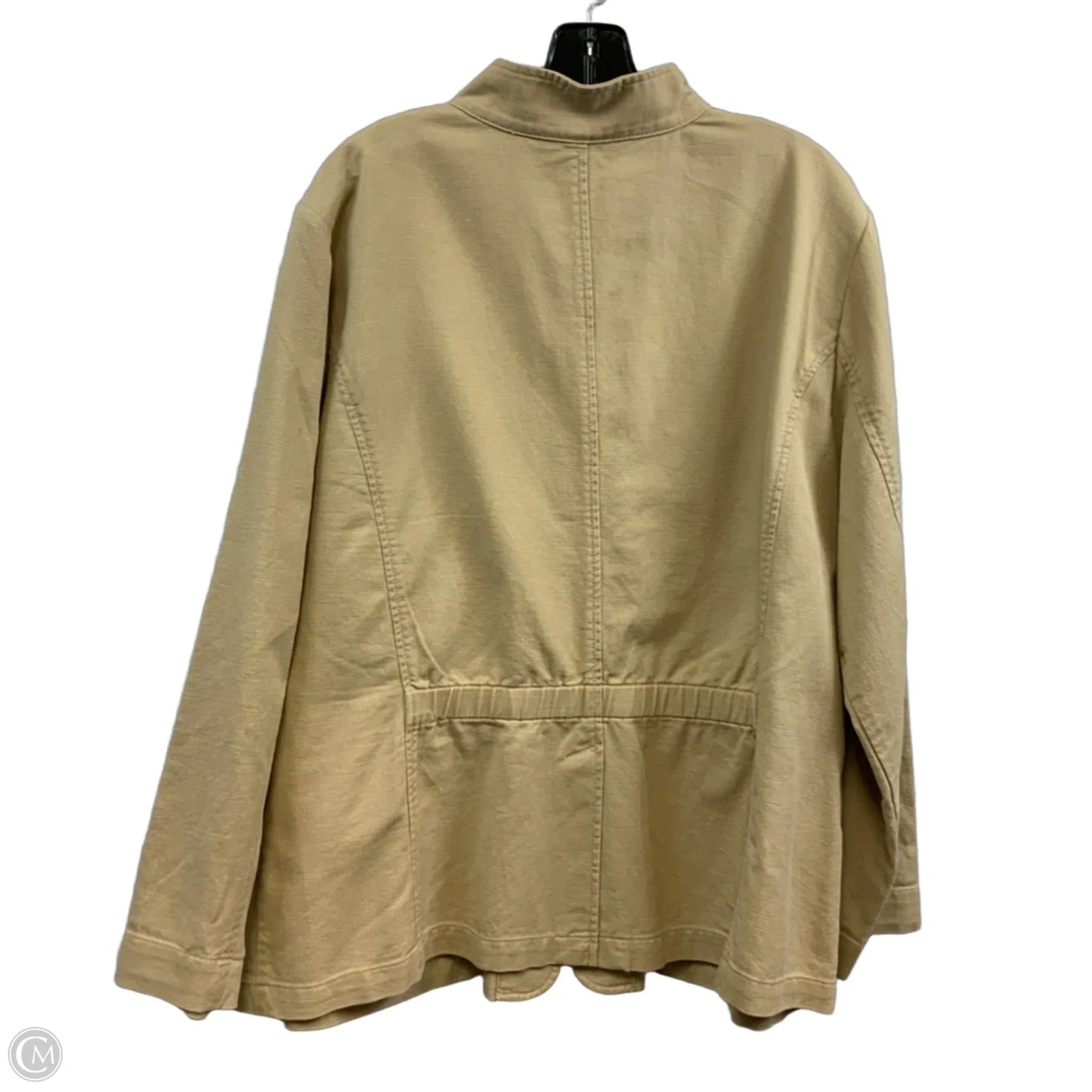 Jacket Denim By Talbots In Brown Denim, Size: 2x