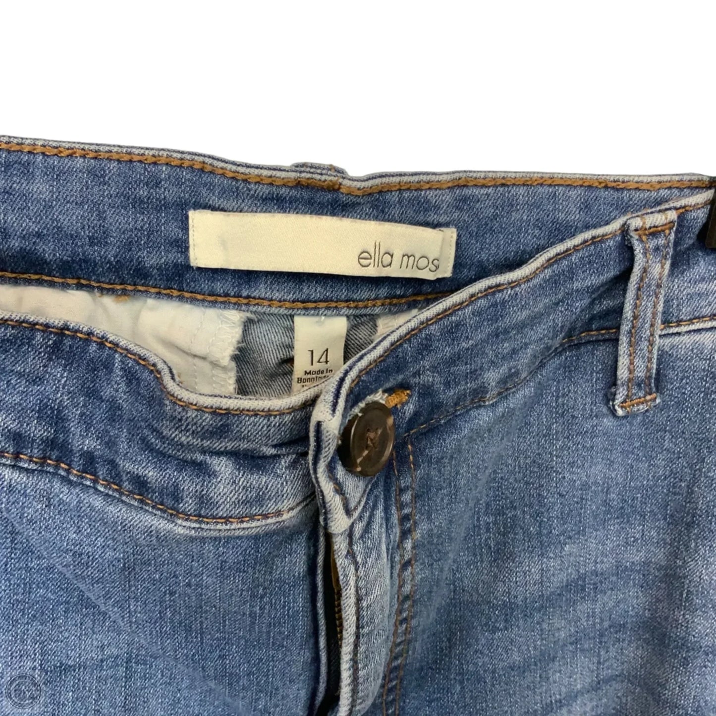 Jeans Wide Leg By Ella Moss In Blue Denim, Size: 14