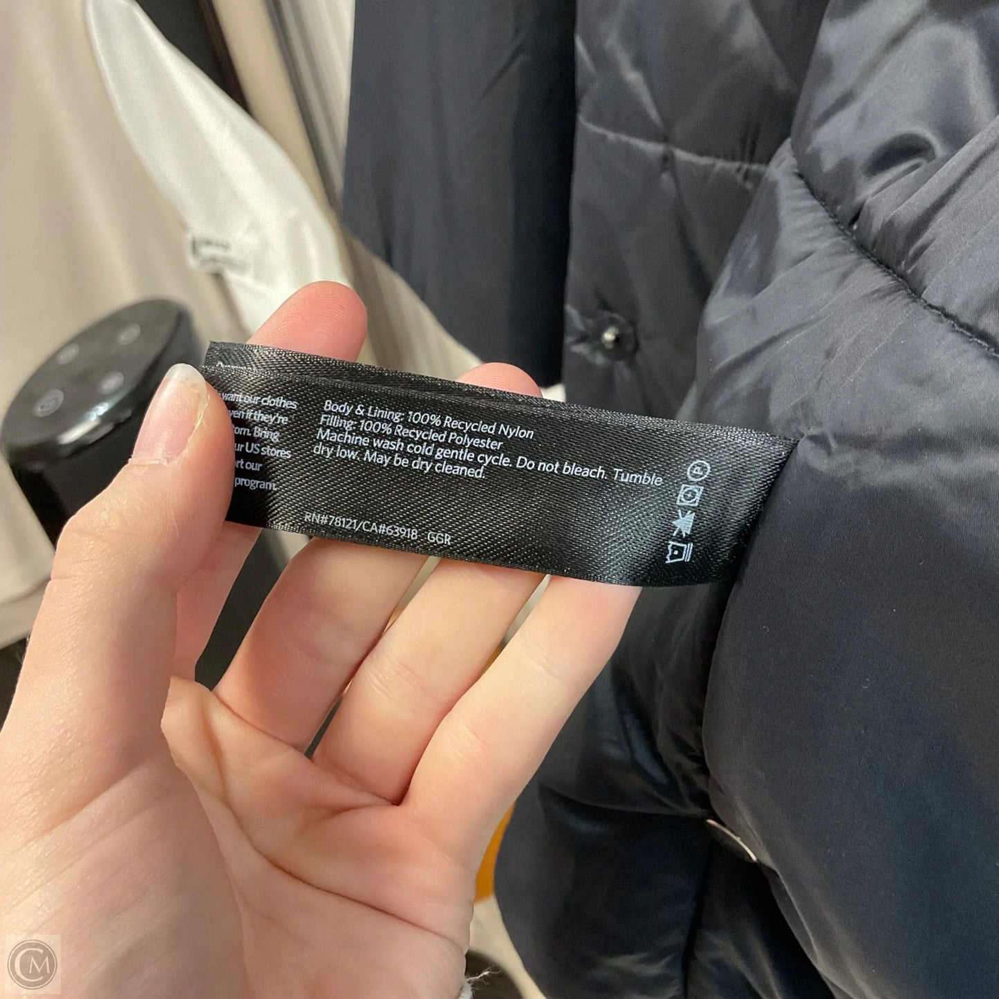 Coat Puffer & Quilted By Eileen Fisher In Black, Size: S