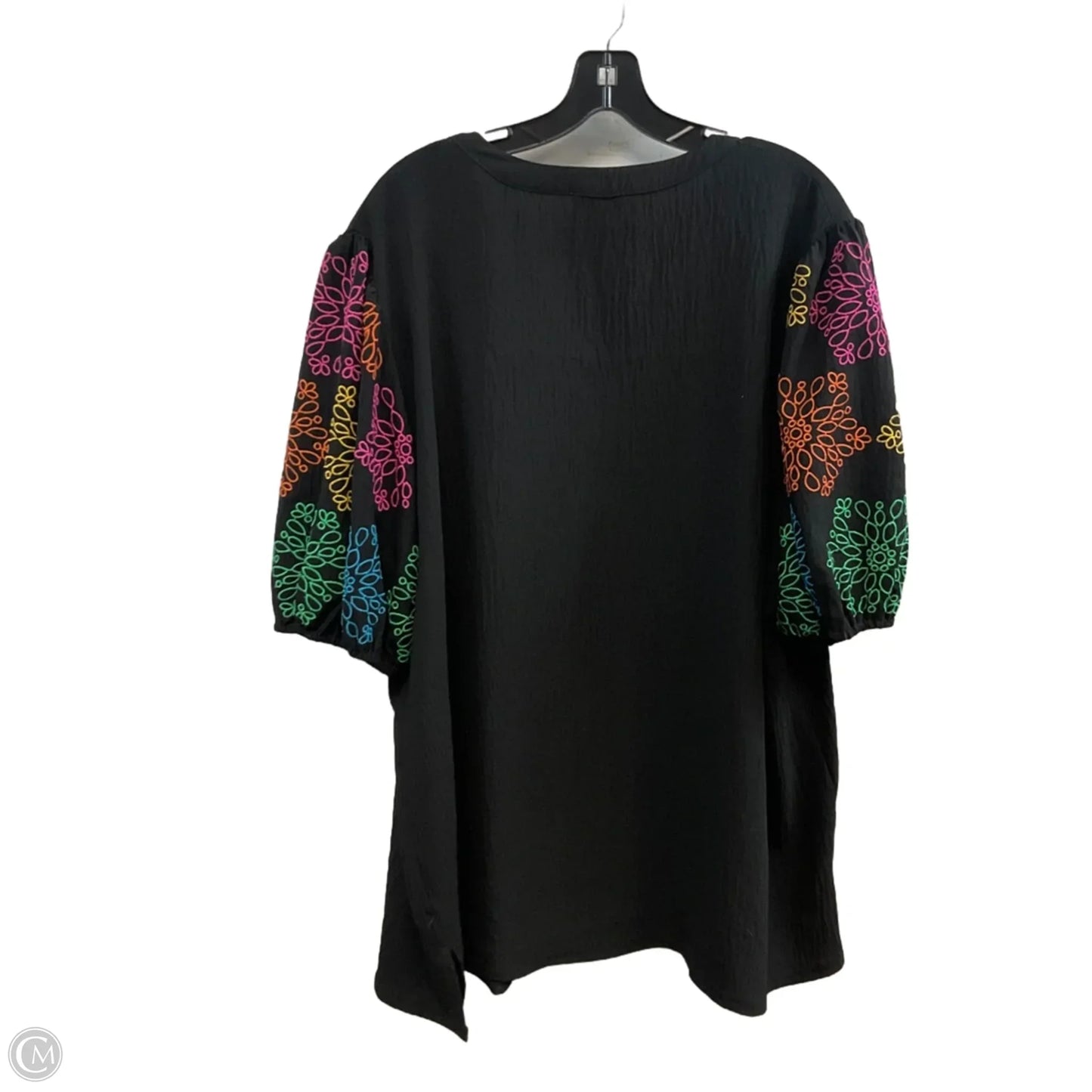 Top Short Sleeve By Oddi In Black, Size: 3x