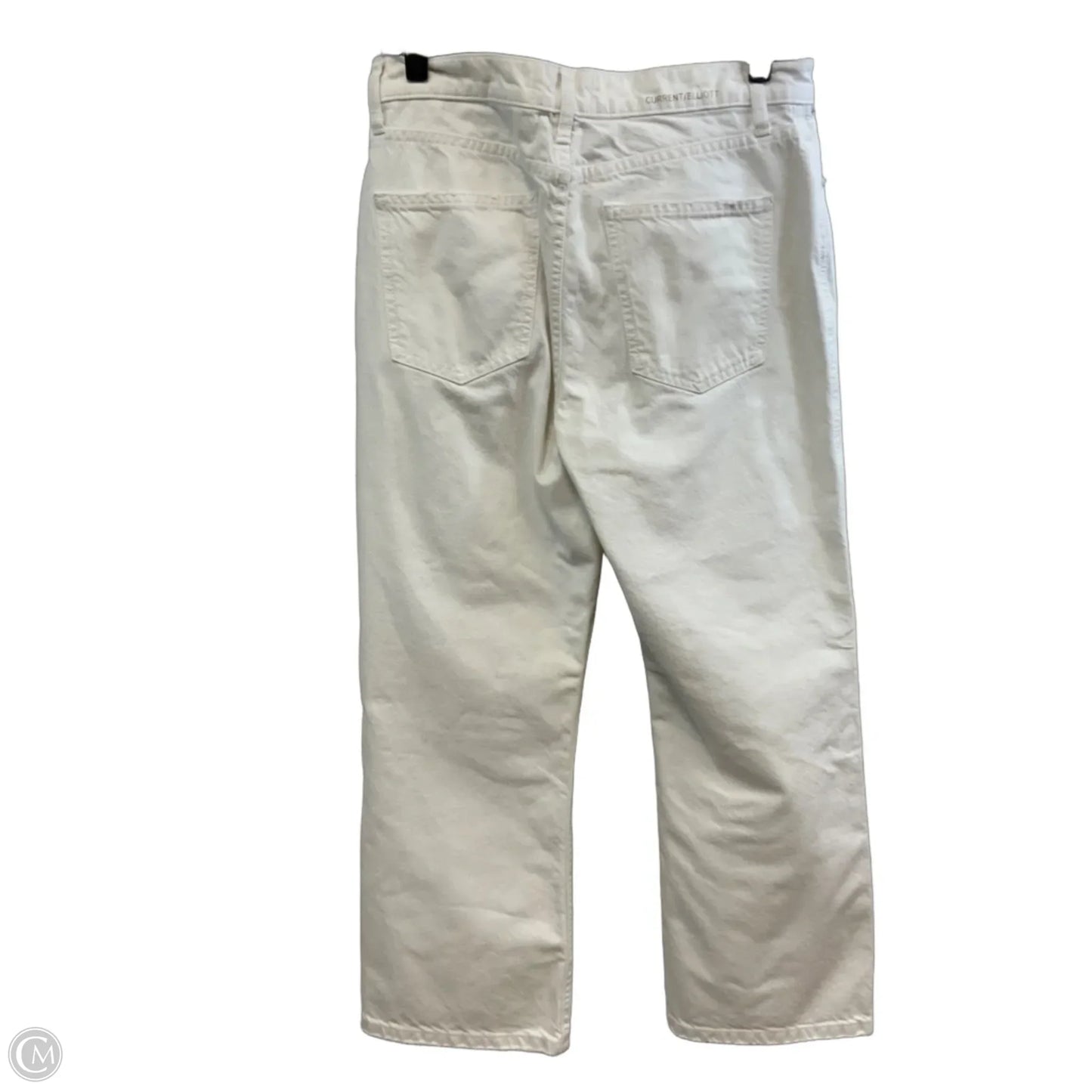 Jeans Straight By Current Elliott In White Denim, Size: 8