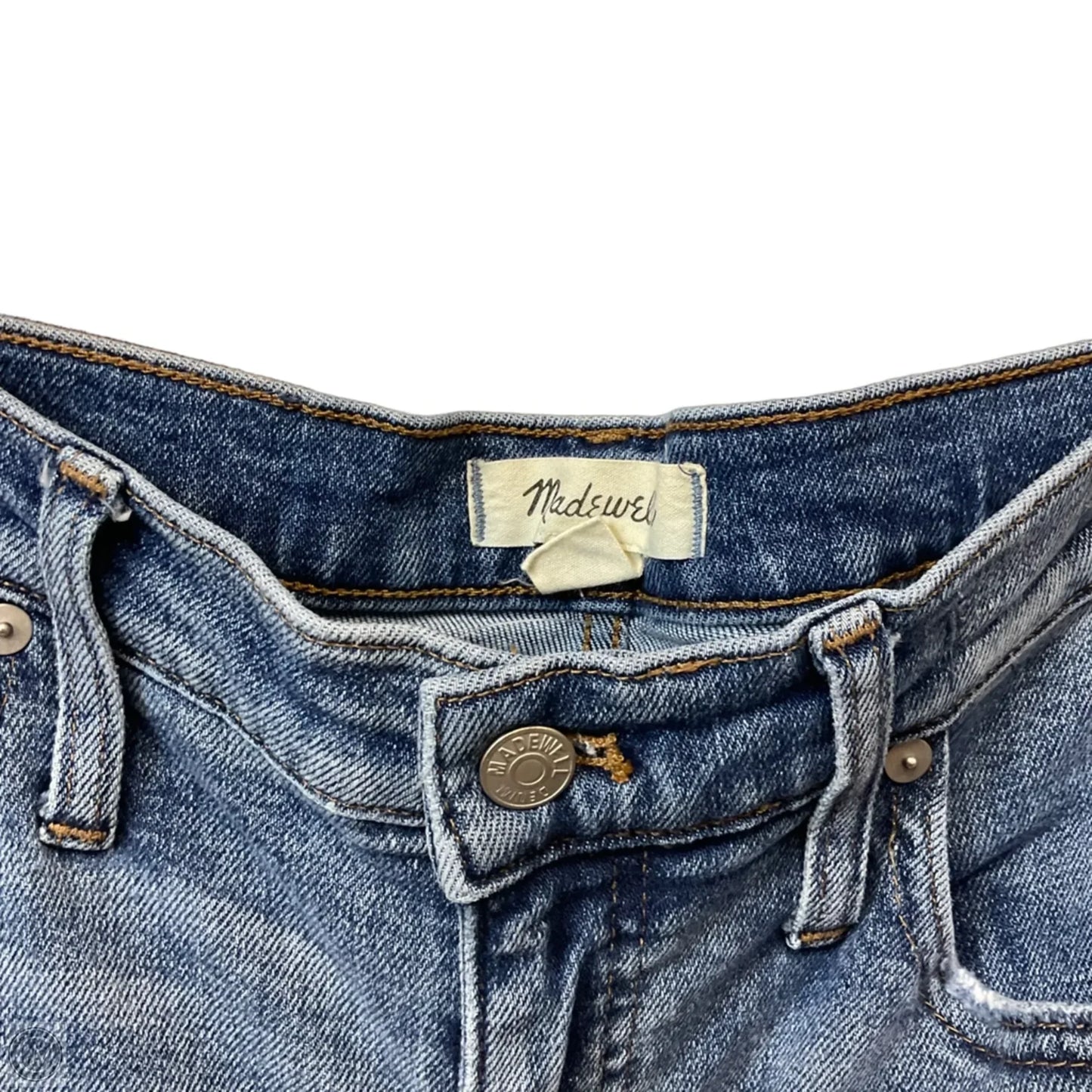 Jeans Straight By Madewell In Blue Denim, Size: 10