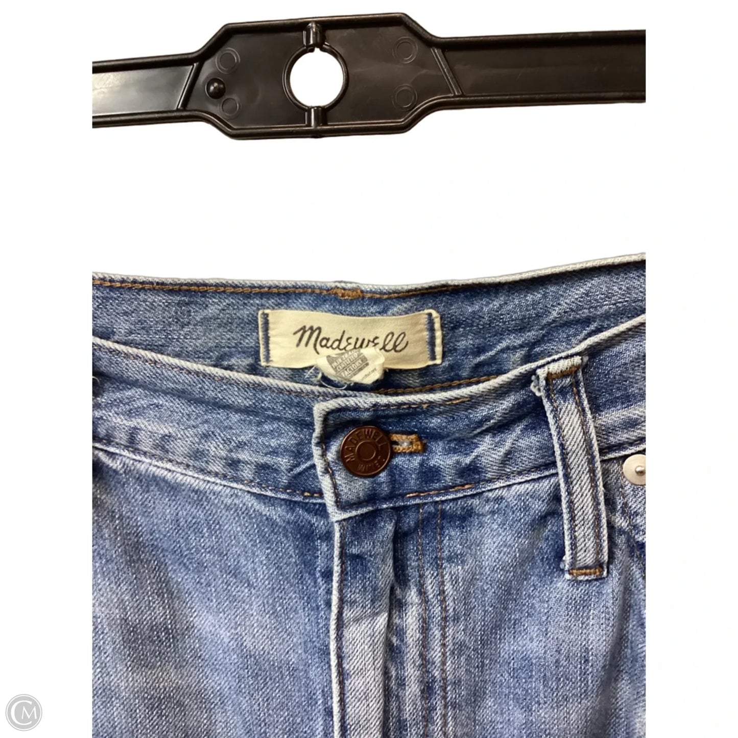 Jeans Straight By Madewell In Blue Denim, Size: 10