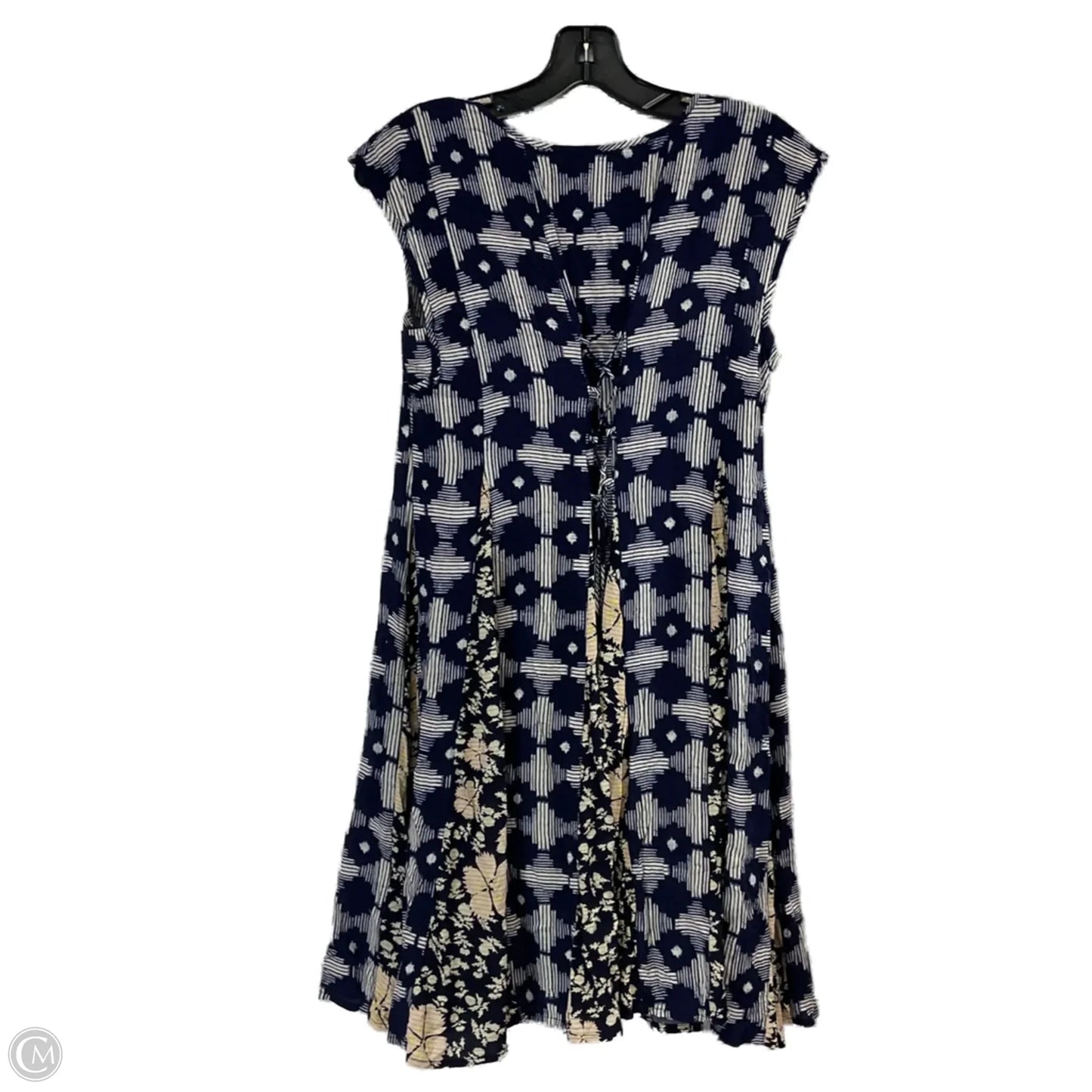 Dress Casual Short By Maeve In Blue & Cream, Size: S