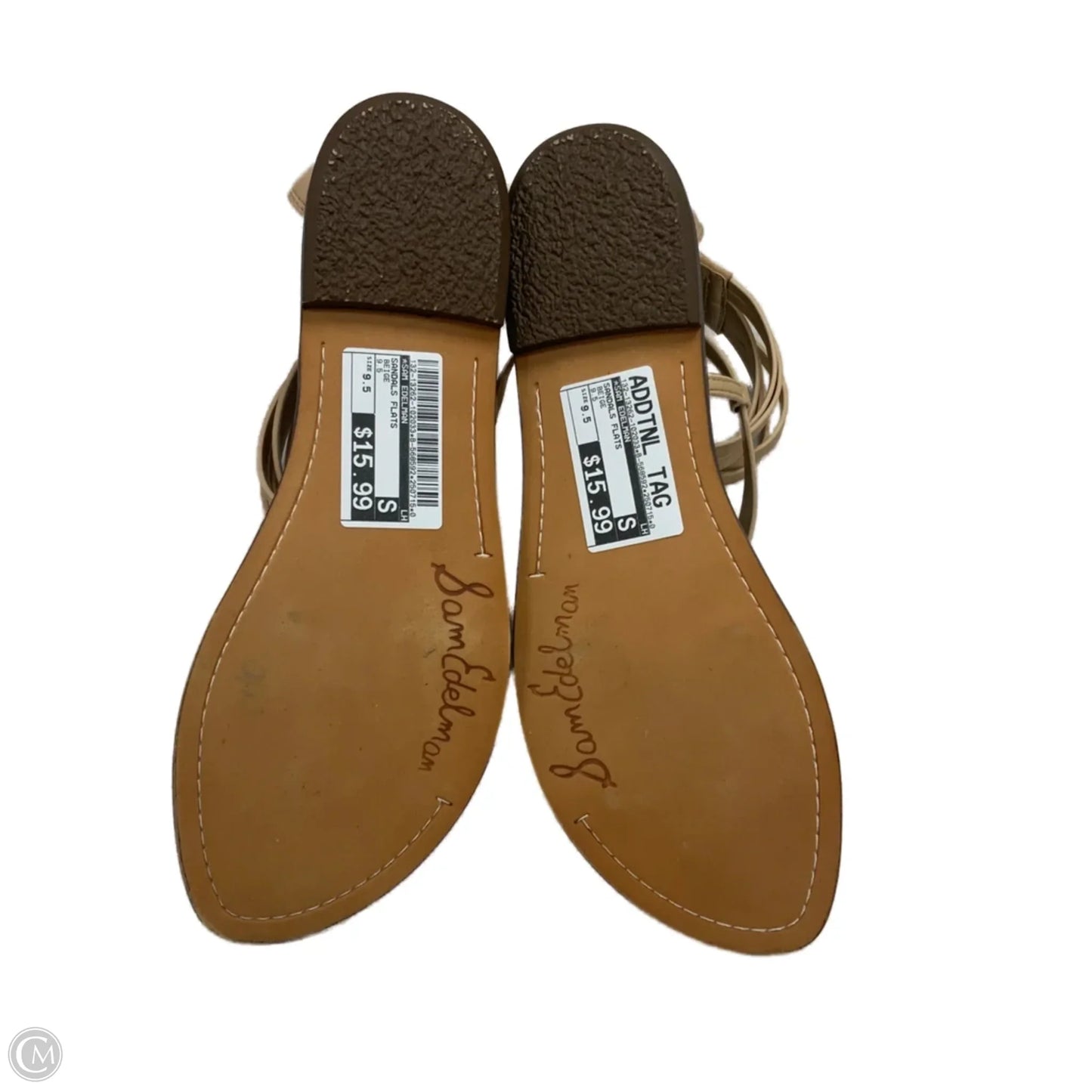 Sandals Flats By Sam Edelman In Beige, Size: 9.5