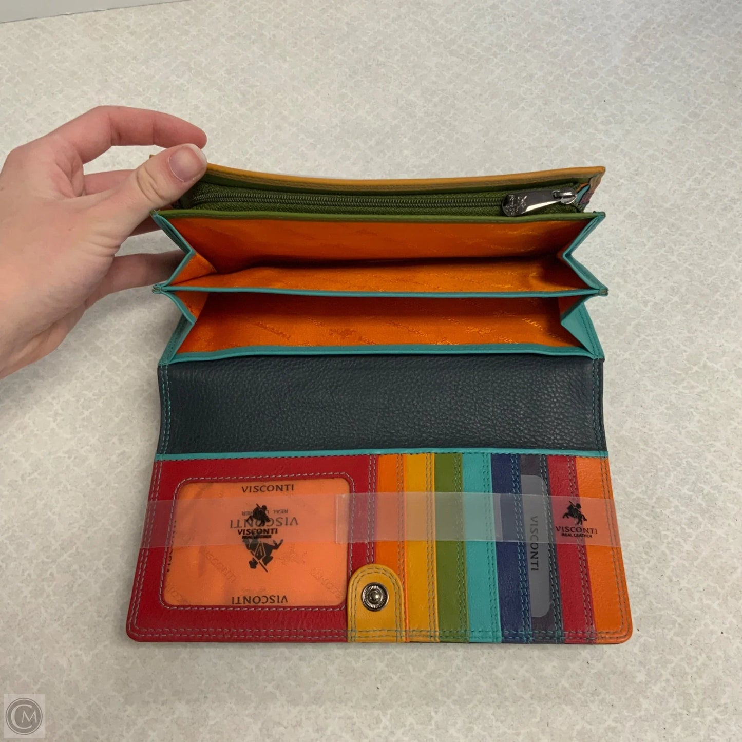 Wallet Leather By Visconti, Size: Large