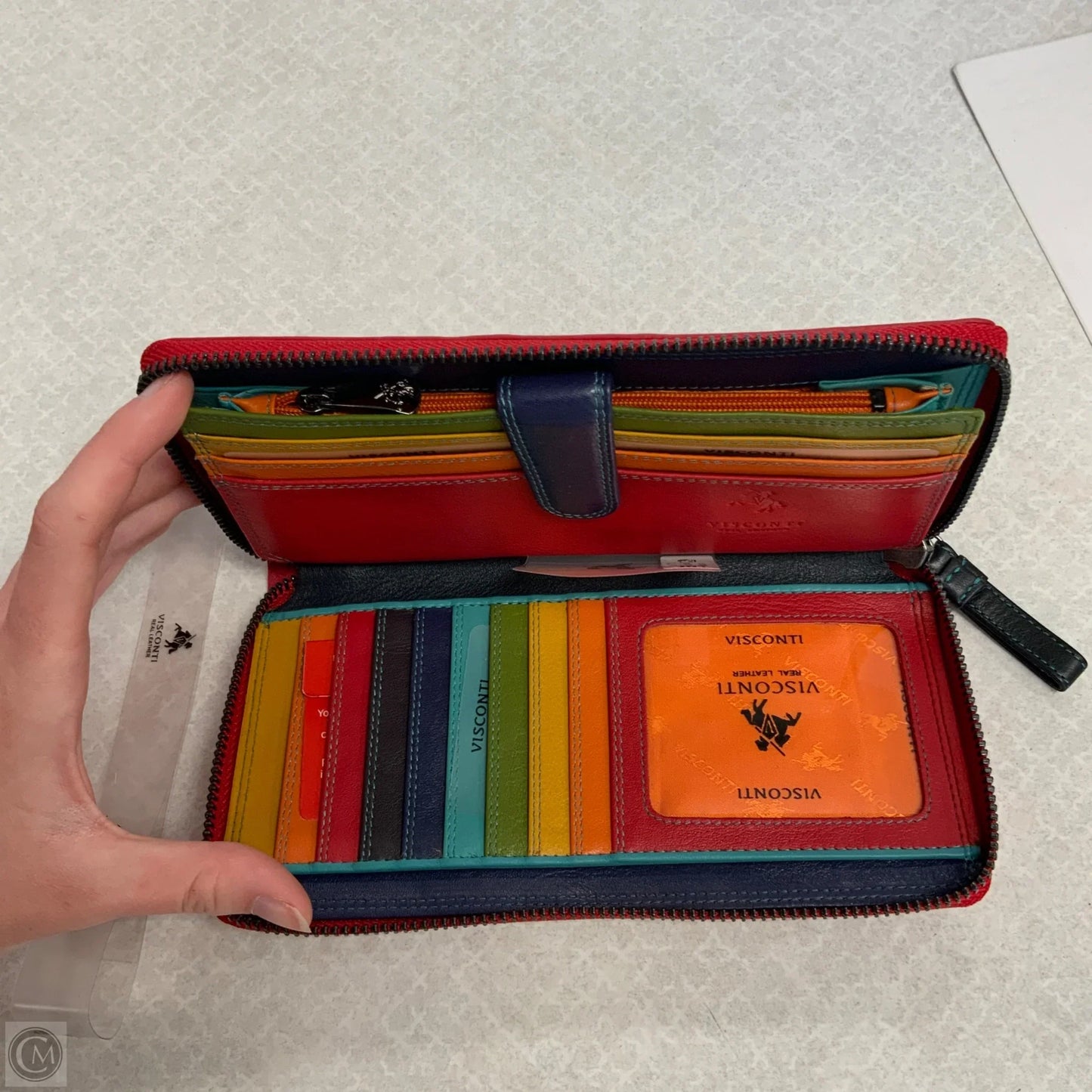 Wallet Leather By Visconti, Size: Large