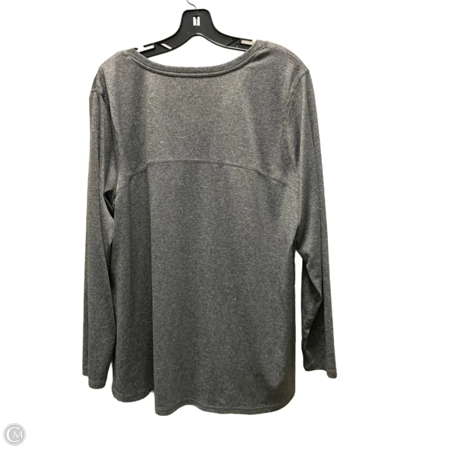 Athletic Top Long Sleeve Crewneck By Bcg In Grey, Size: 1x
