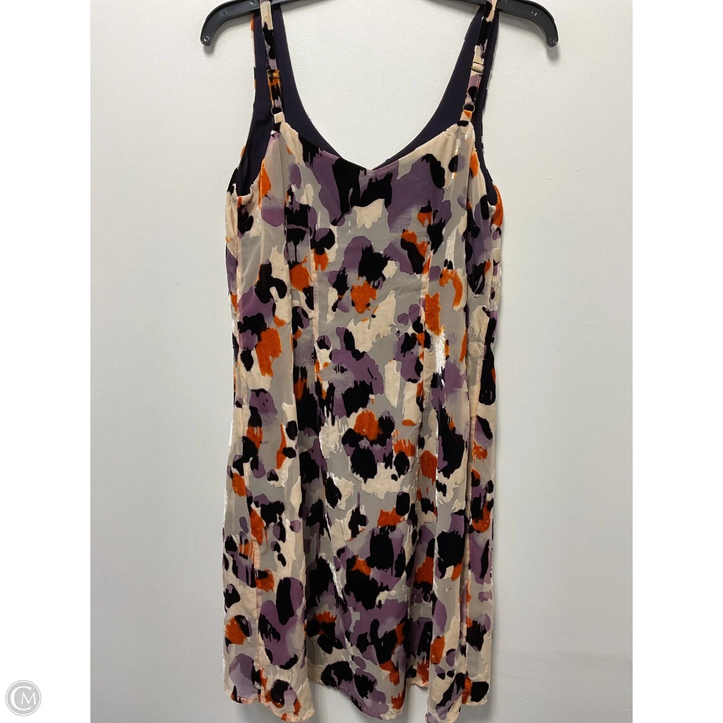 Dress Casual Midi By Cabi In Cream & Purple, Size: Xs