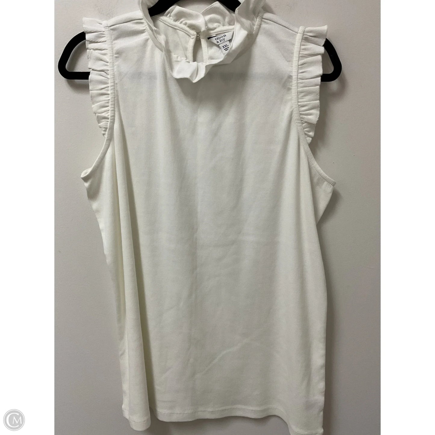 Top Sleeveless By Crown And Ivy In White, Size: Xxl