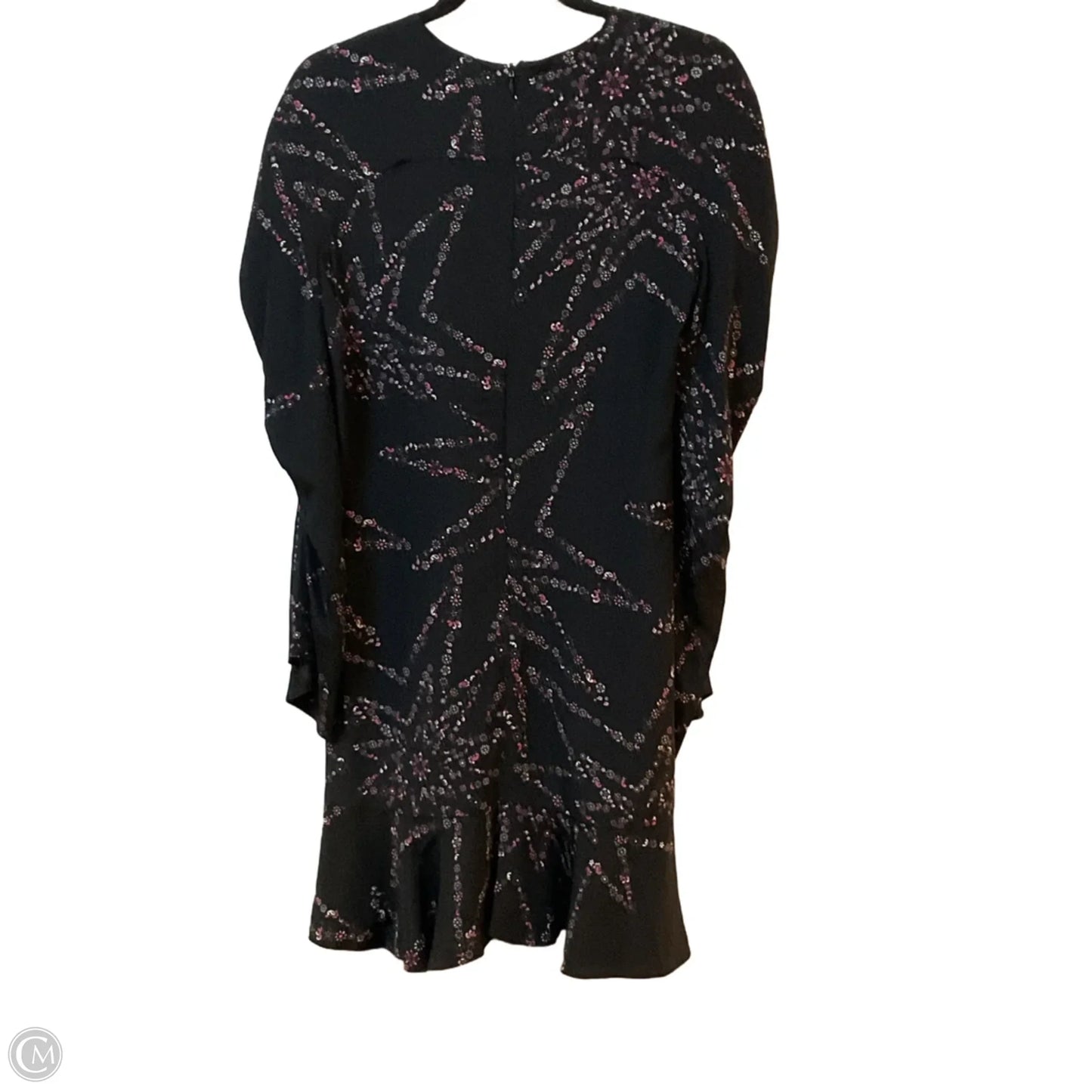 Dress Party Midi By Topshop In Black & Pink, Size: 6