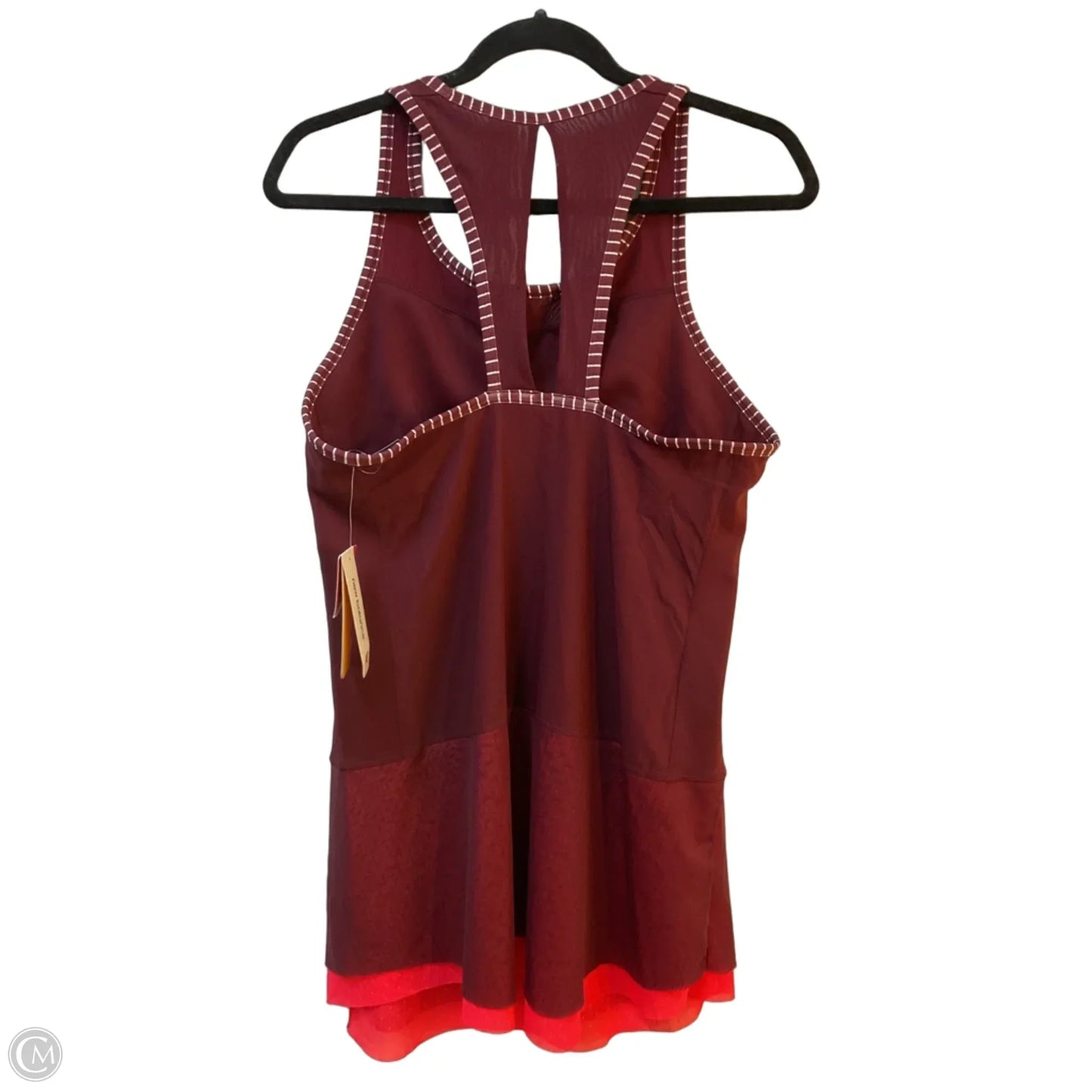 Athletic Tank Top By New Balance In Maroon, Size: L