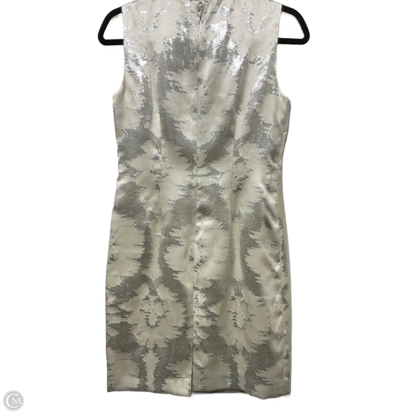 Dress Party Midi By Talbots In Cream & Silver, Size: Xsp