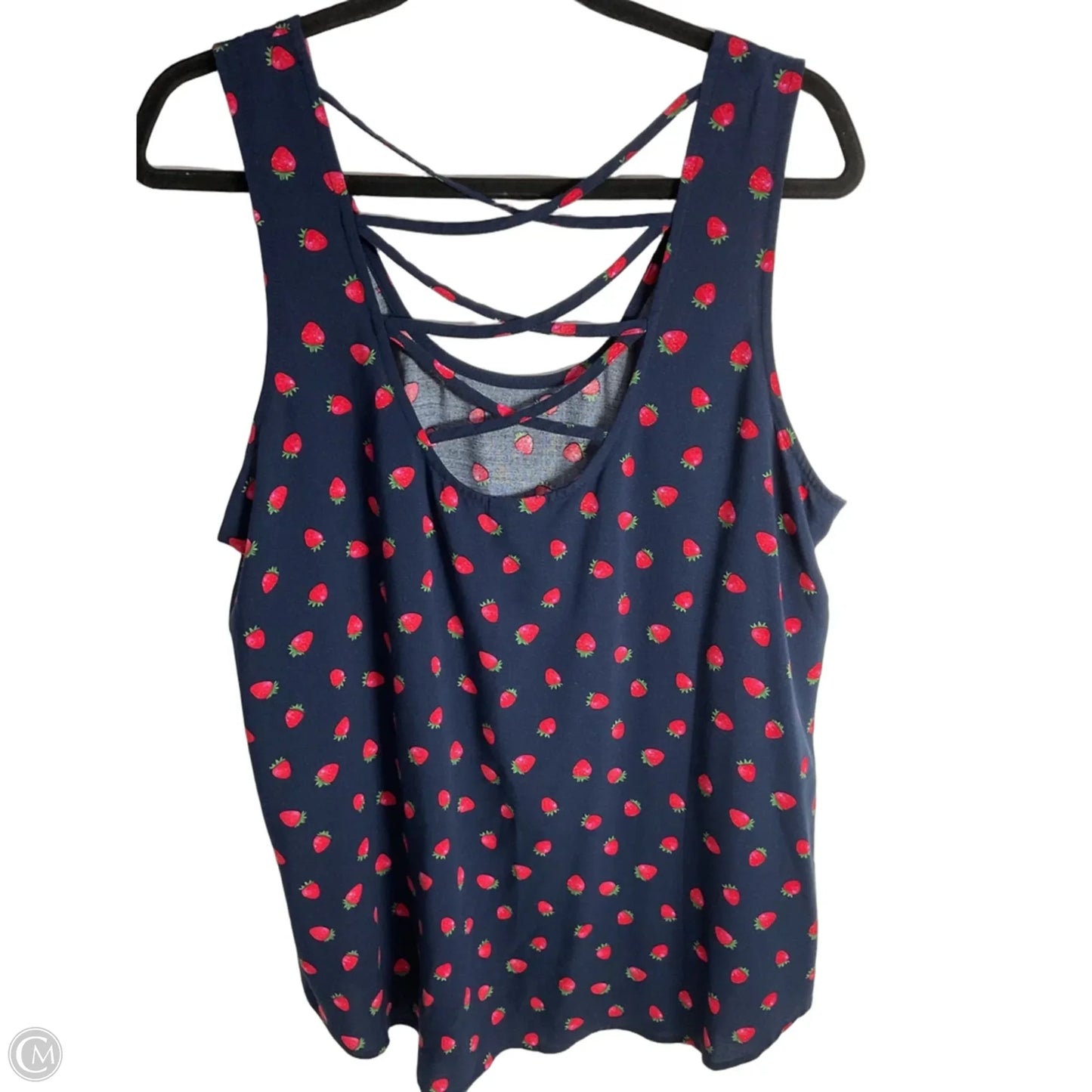 Top Sleeveless By Torrid In Blue & Red, Size: 2x