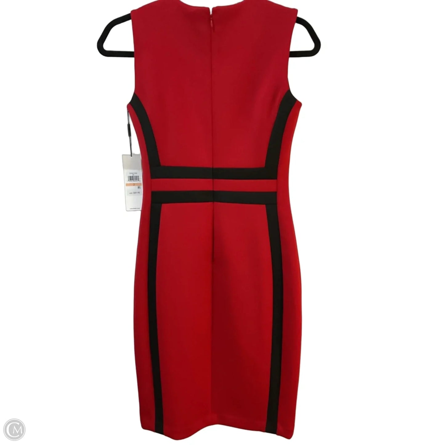 Dress Work By Calvin Klein In Red, Size: Xs