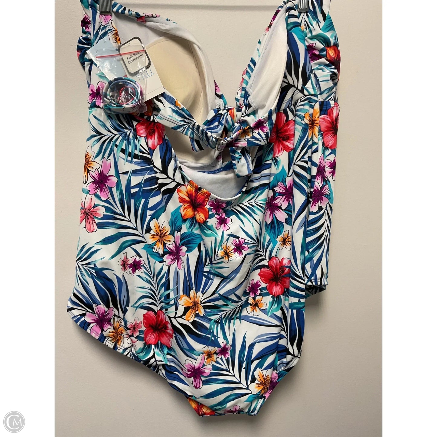 Swimsuit By Time And Tru In Tropical Print, Size: 3x