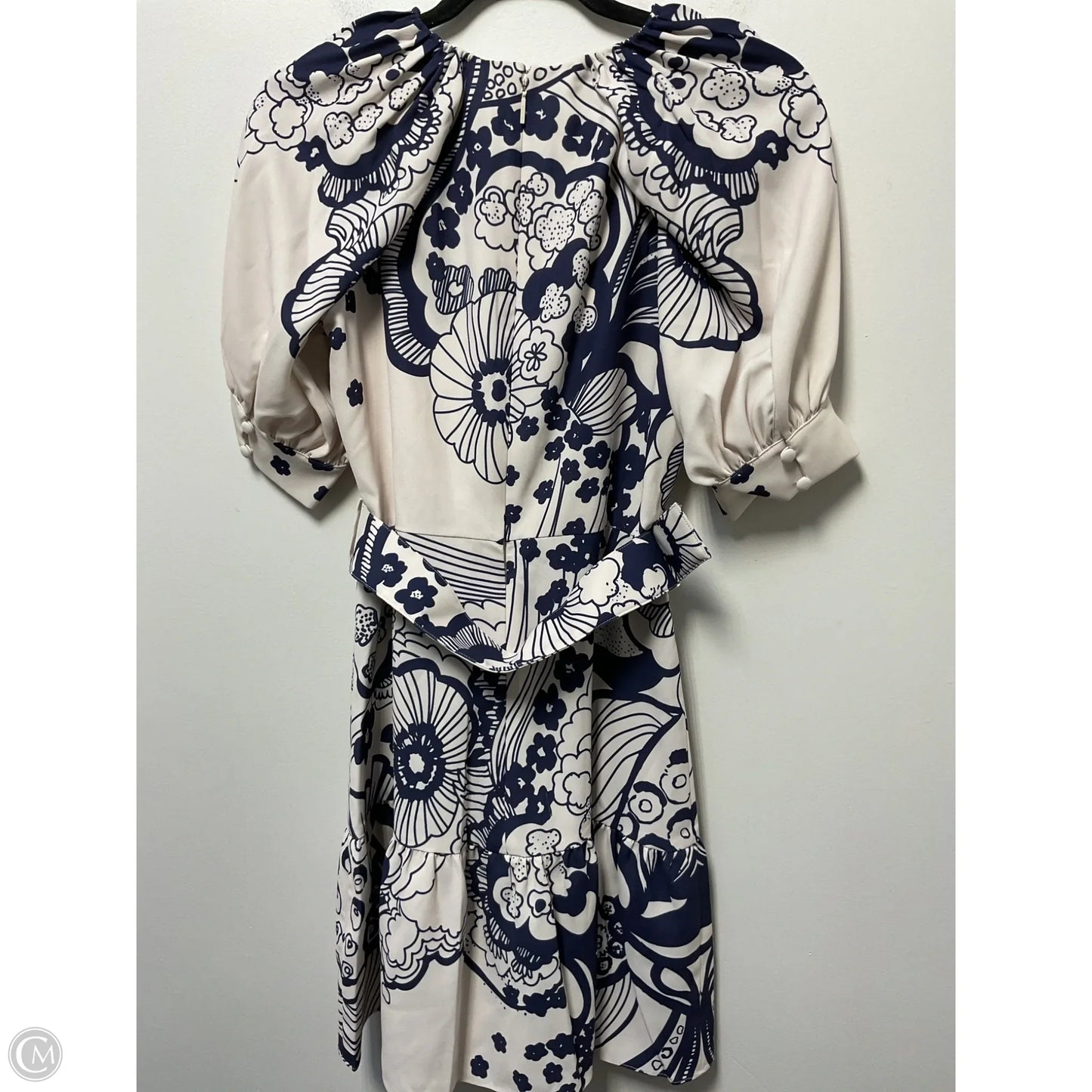 Dress Casual Midi By Ted Baker In Blue & White, Size: S