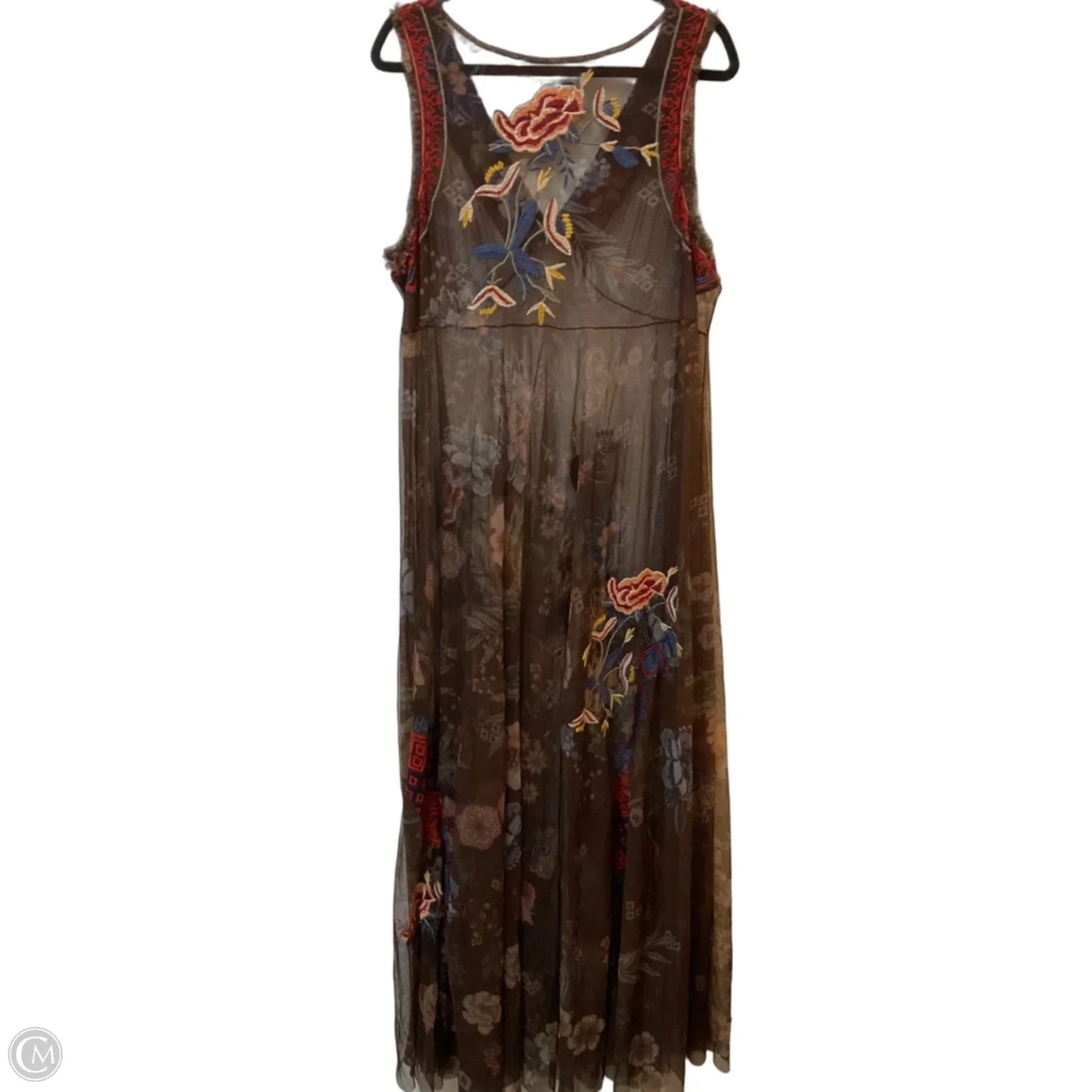 Dress Casual Maxi By Johnny Was In Brown, Size: Xxl