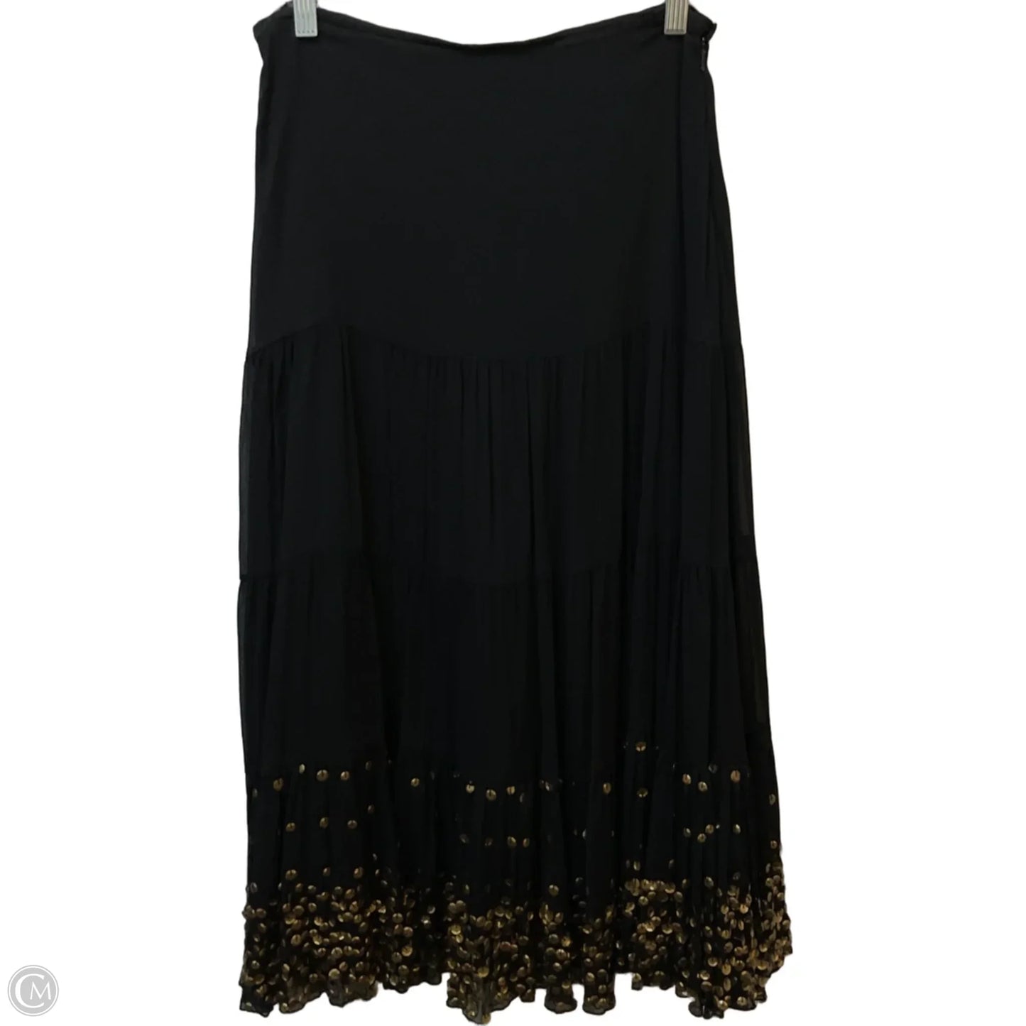 Skirt Maxi By Clothes Mentor In Black & Gold, Size: S