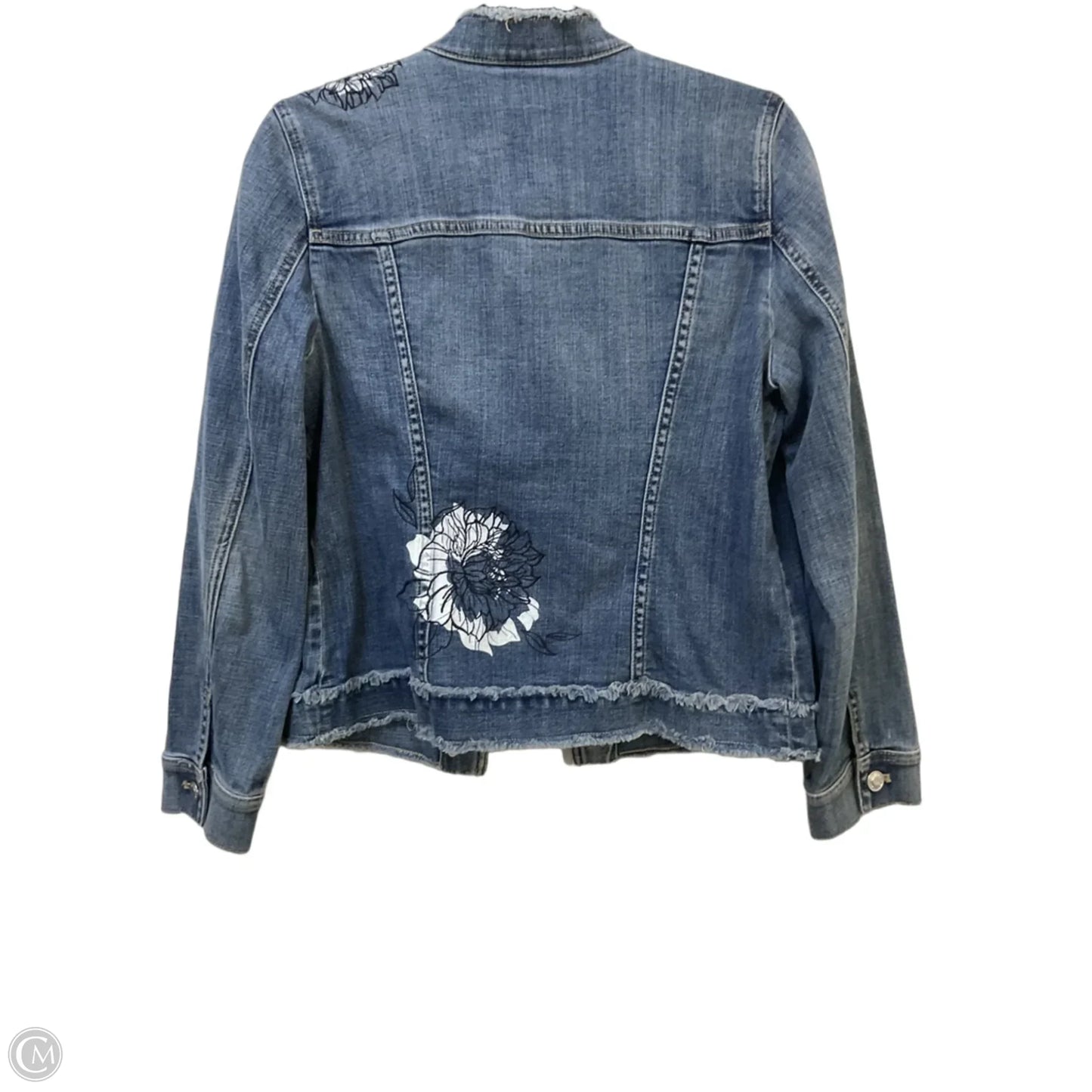 Jacket Denim By Chicos In Blue Denim, Size: S