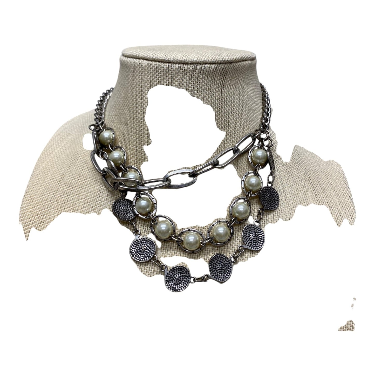 Necklace Layered By Nine West In Silver