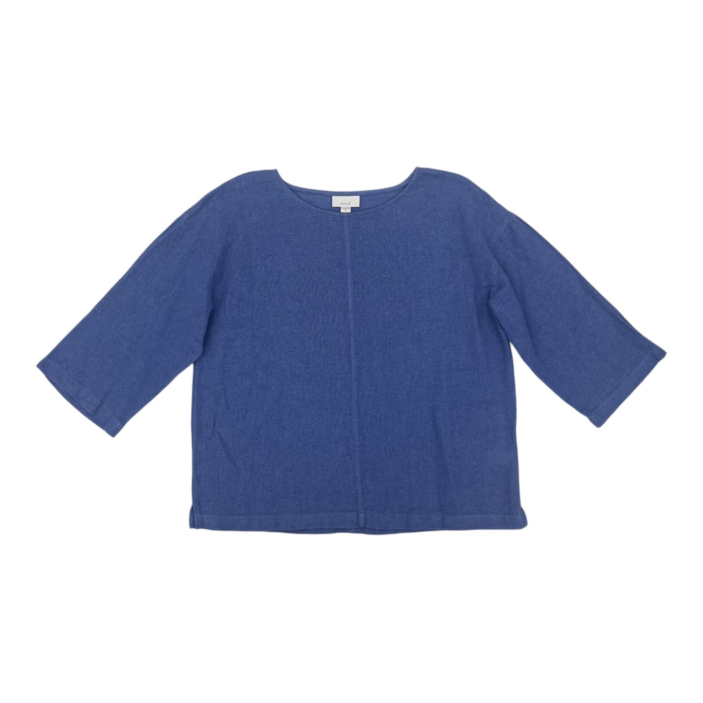 Top 3/4 Sleeve Basic By Pure Jill In Blue, Size:Xs