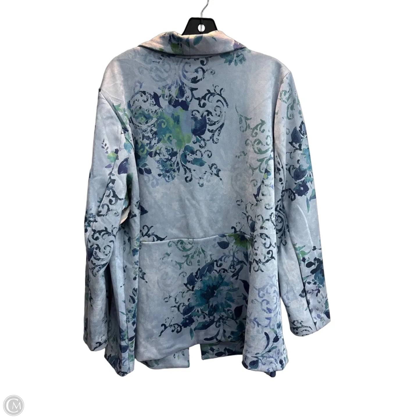 Blazer By Susan Graver In Floral Print, Size: 2x
