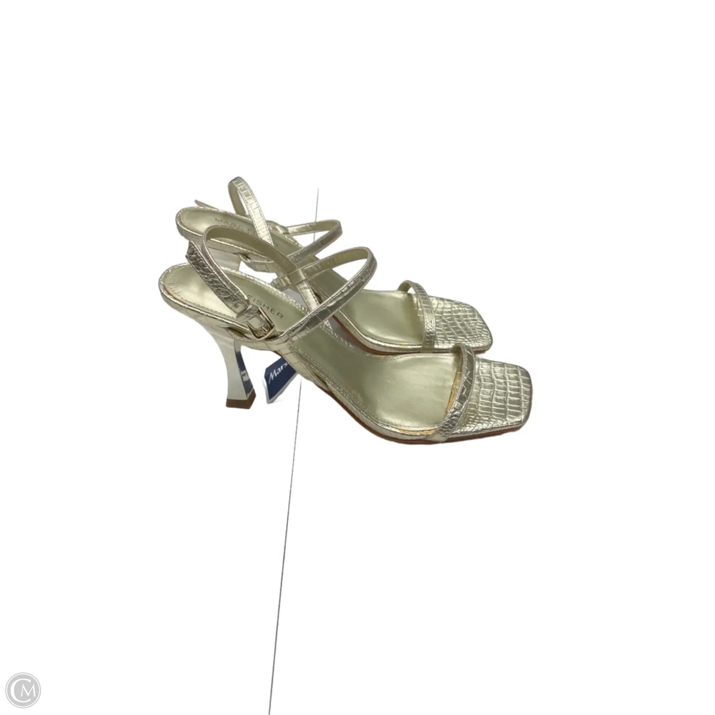 Sandals Heels Kitten By Marc Fisher In Gold, Size: 10