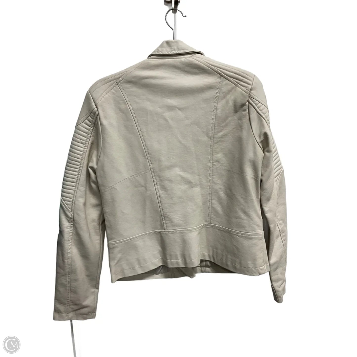 Jacket Moto By Apt 9 In Cream, Size: M