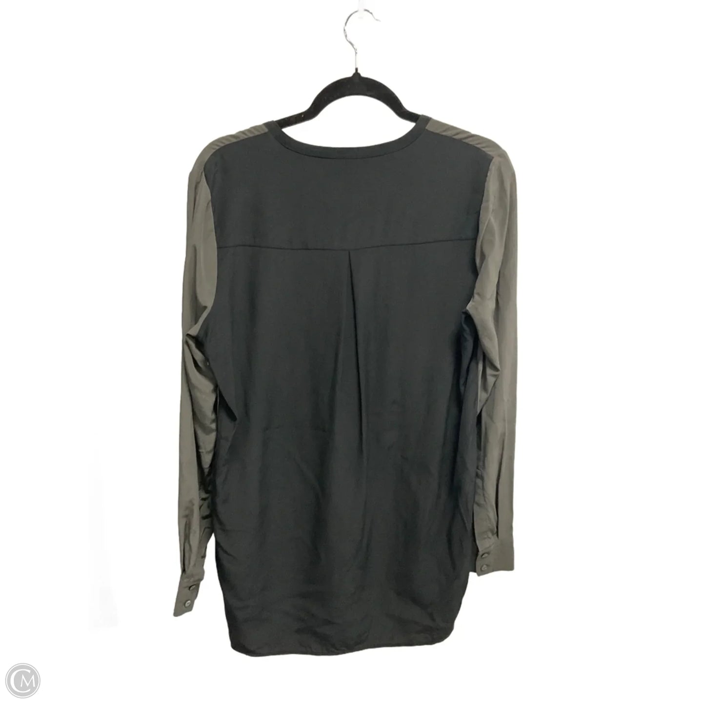 Blouse Long Sleeve By Vince In Grey, Size: M