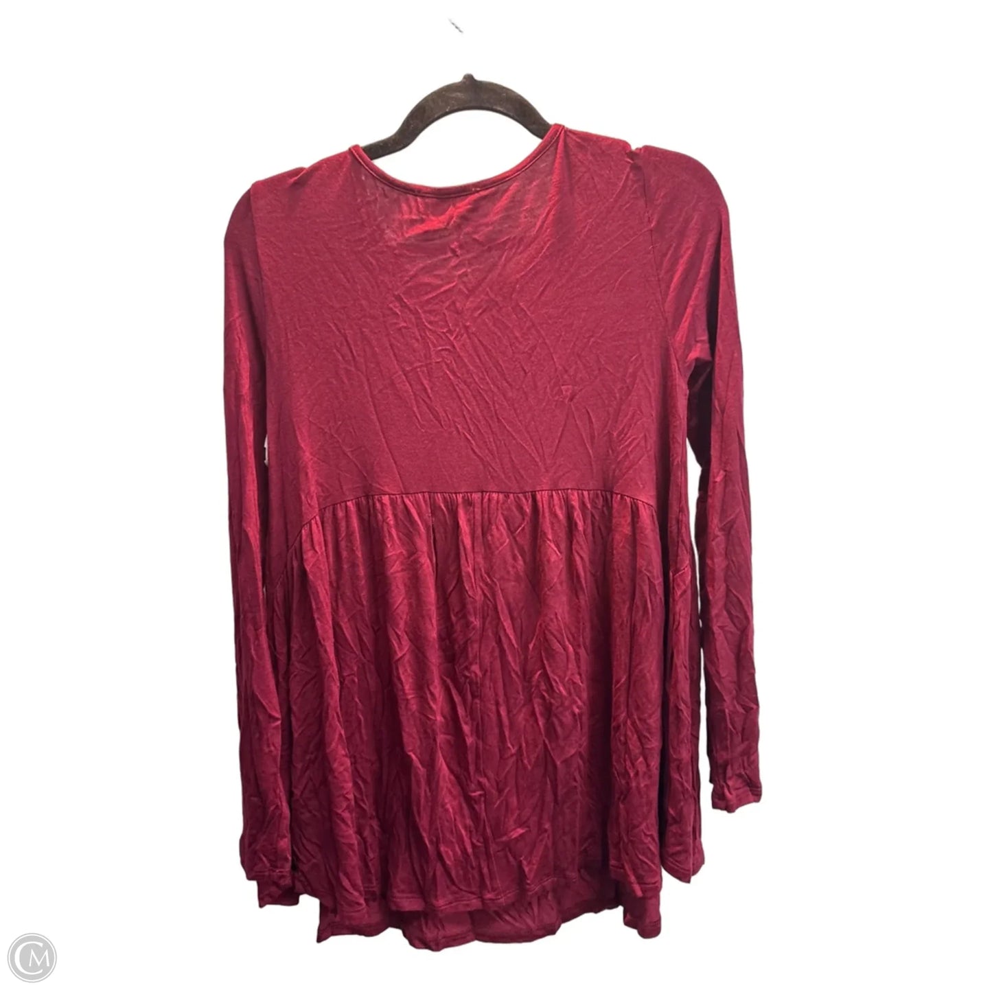 Top Long Sleeve By Clothes Mentor In Maroon, Size: S