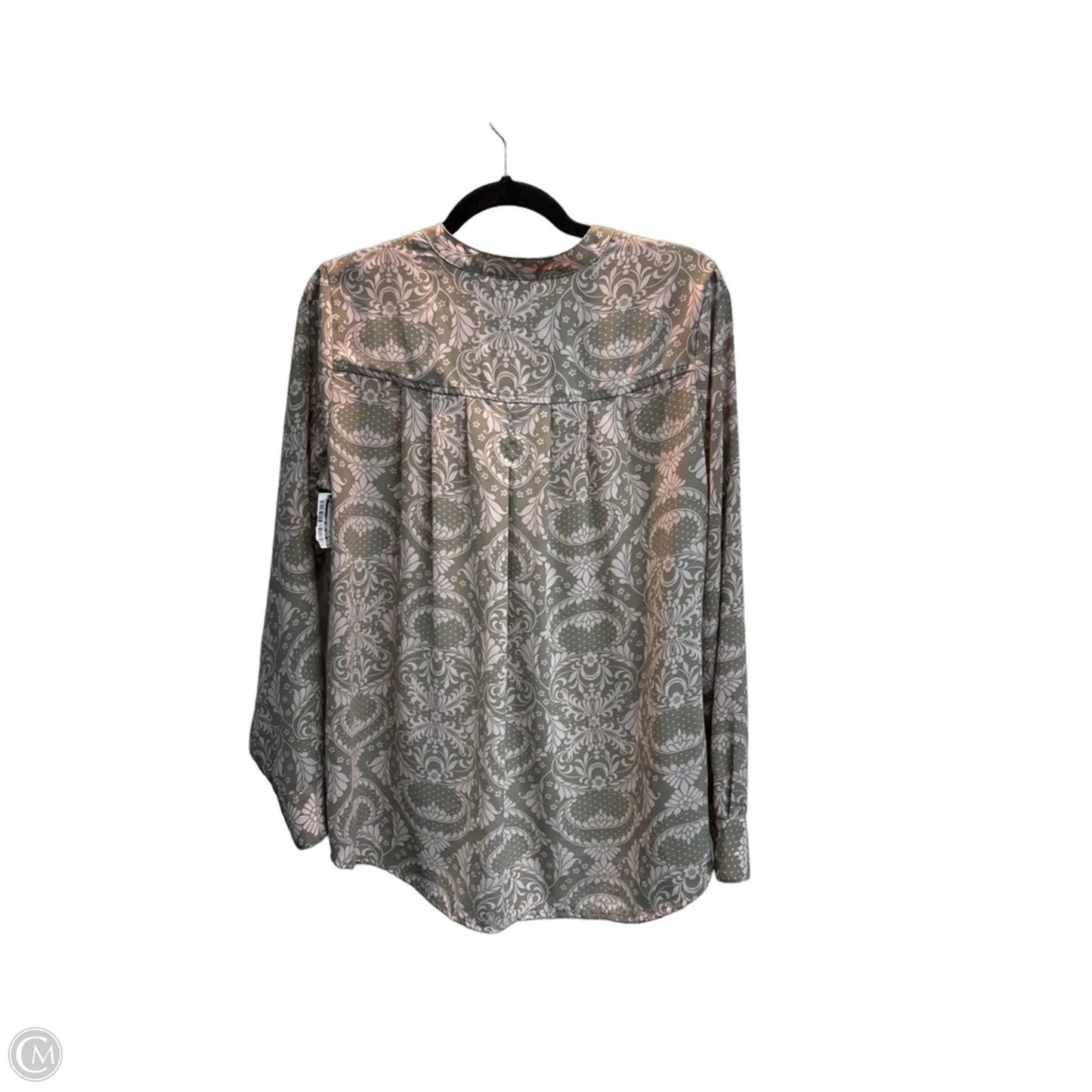 Blouse Long Sleeve By New York And Co In Paisley Print, Size: S