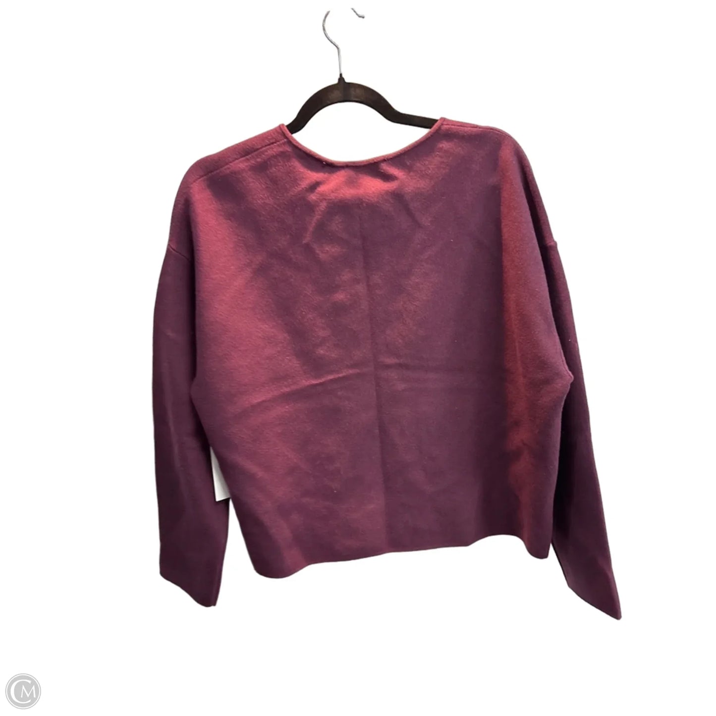 Sweater Cardigan By Ann Taylor In Maroon, Size: Xlp