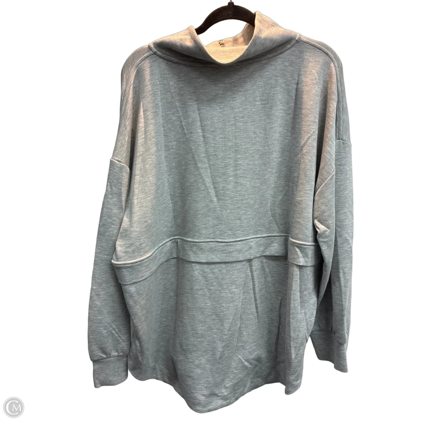 Sweatshirt Crewneck By Lou And Grey In Grey, Size: Xxl