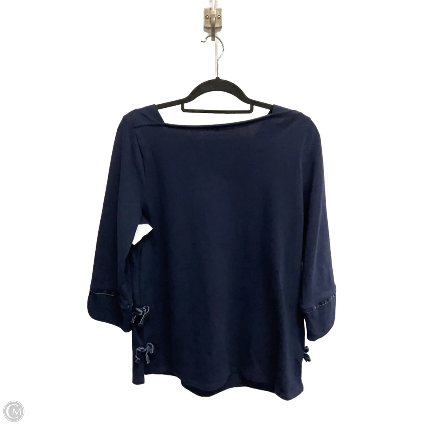 Top 3/4 Sleeve By Talbots In Navy, Size: M
