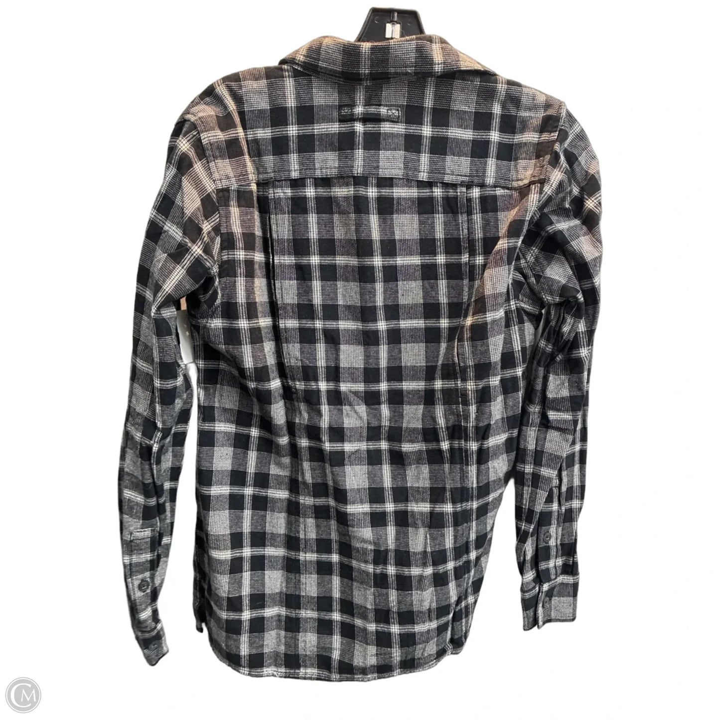 Blouse Long Sleeve By Duluth Trading In Plaid Pattern, Size: S