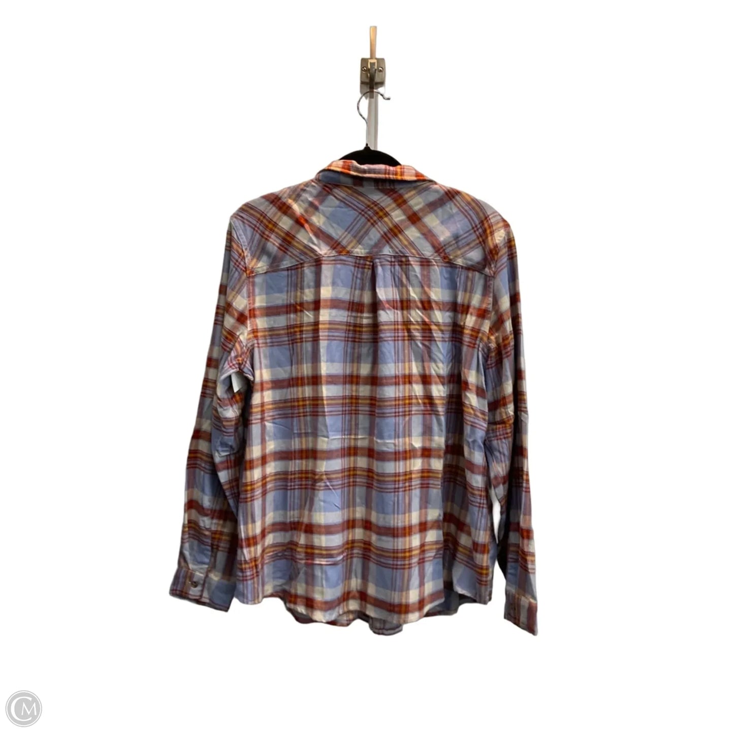 Top Long Sleeve By Maurices In Plaid Pattern, Size: Xl