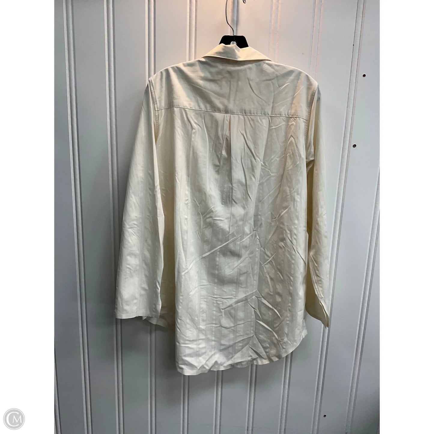 Blouse Long Sleeve By Athleta In Cream, Size: L