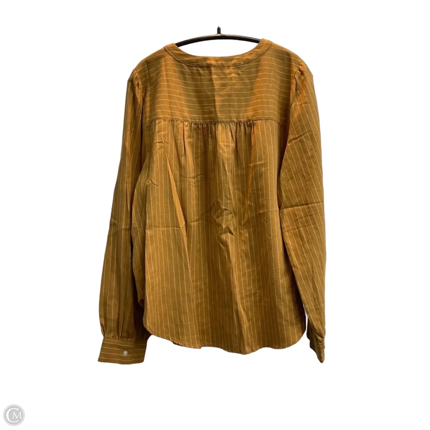 Blouse Long Sleeve By Loft In Yellow, Size: M